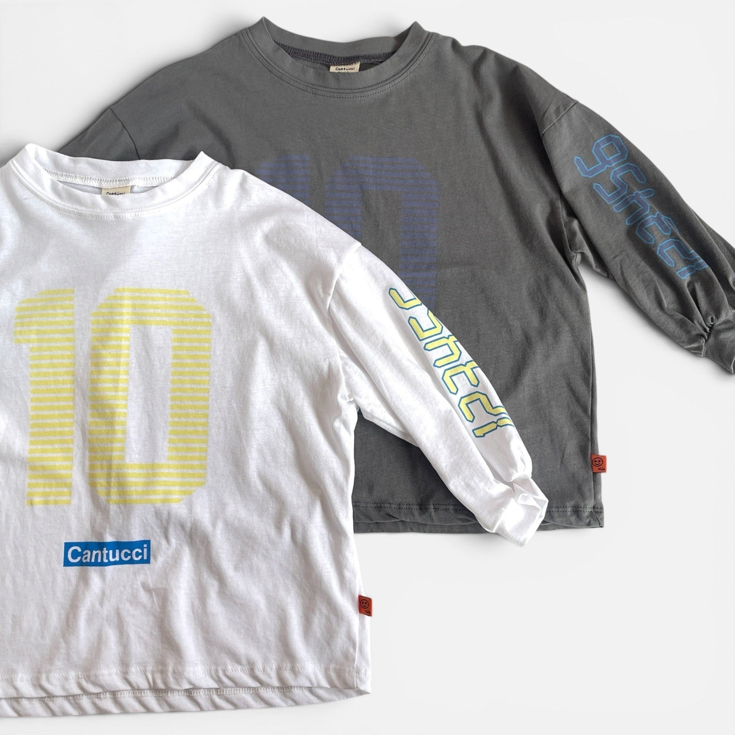 Number 10 Long Sleeve Tee in  White