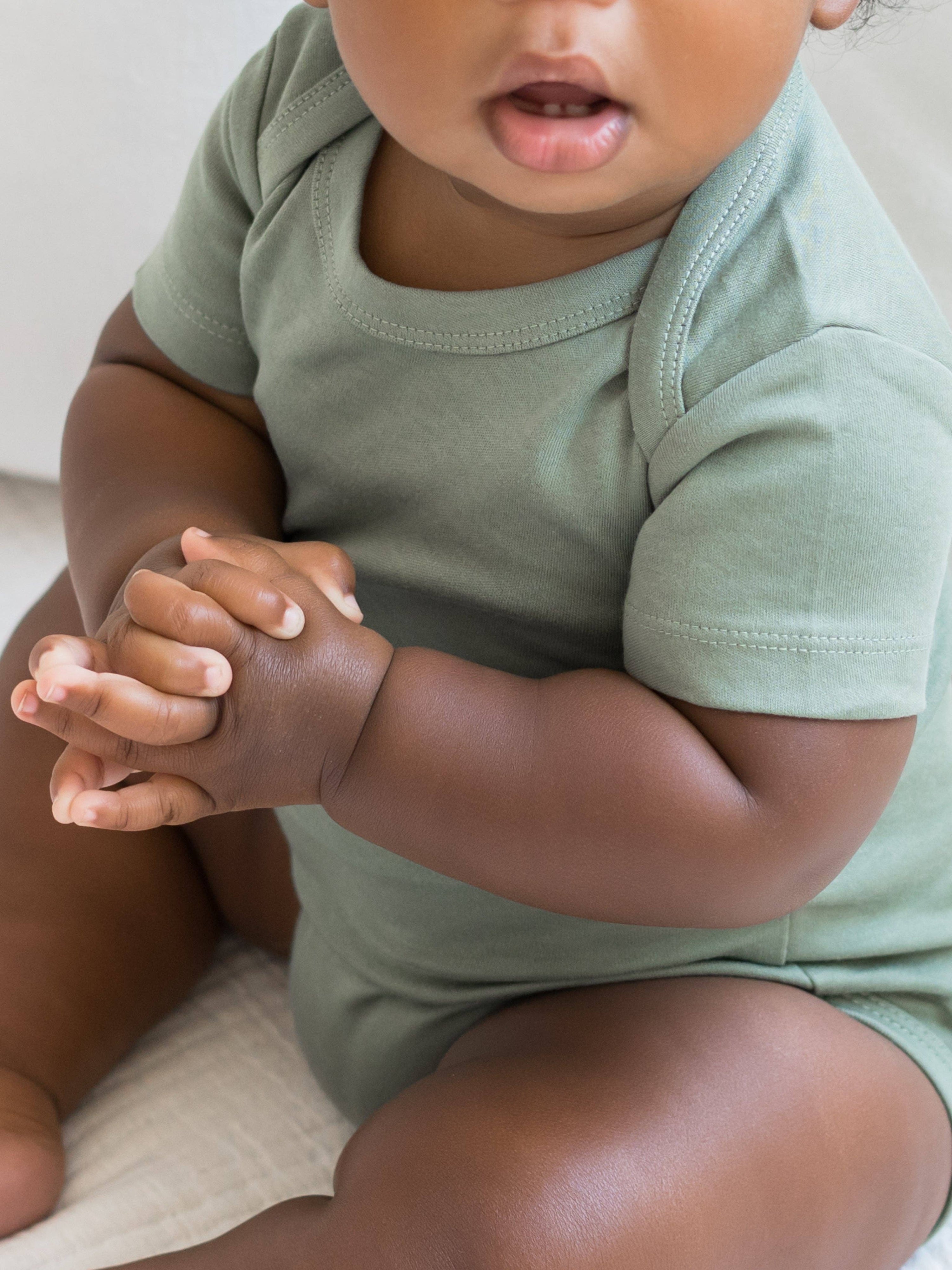 Organic Cotton Classic Short Sleeve Bodysuit - Thyme