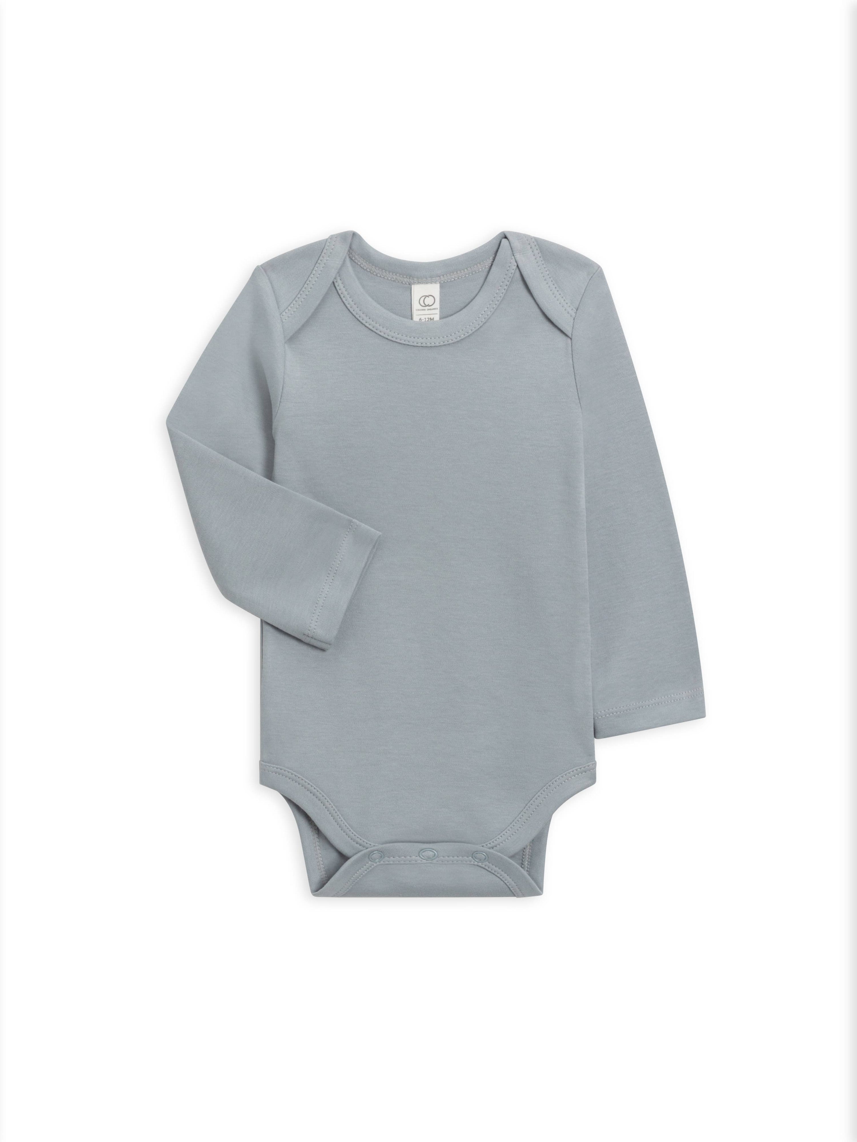 COLORED ORGANICS Organic Long Sleeve Bodysuit - Mist