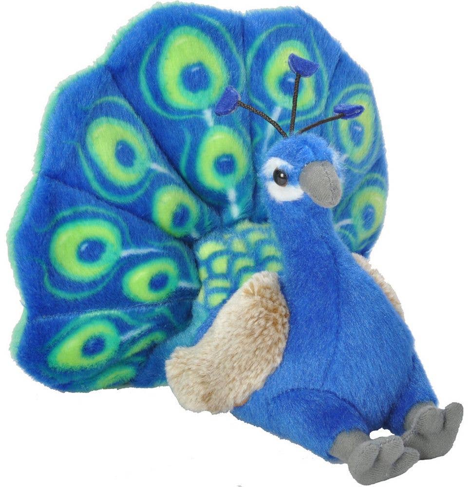 Mini Peacock Stuffed Animal 8"