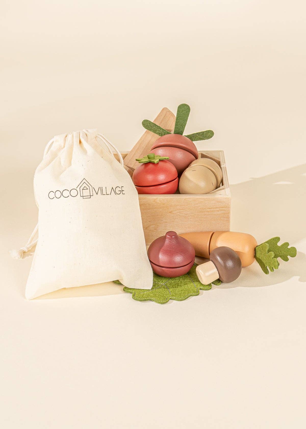 COCO VILLAGE - Wooden Vegetables Playset