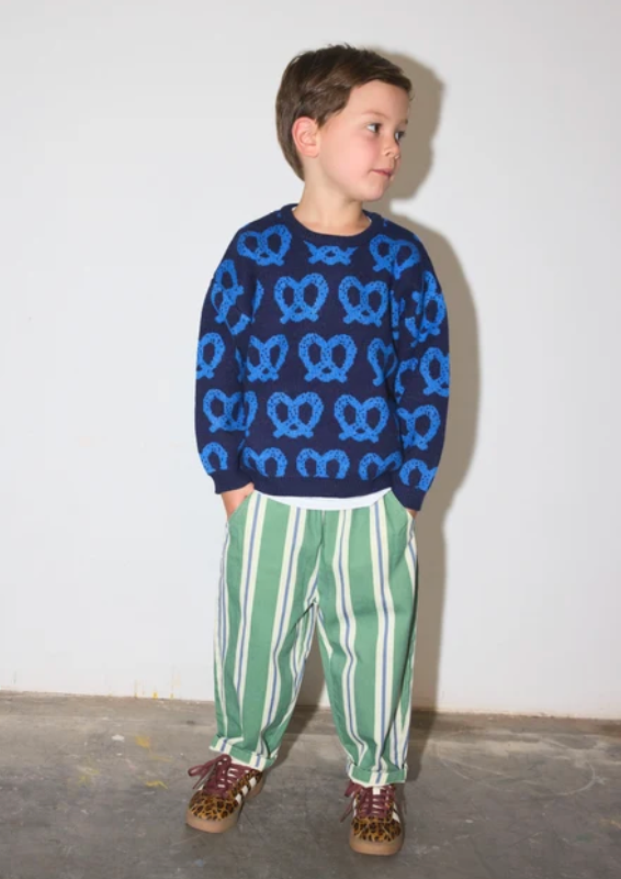 MILK TEETH Pretzel Sweater Blue