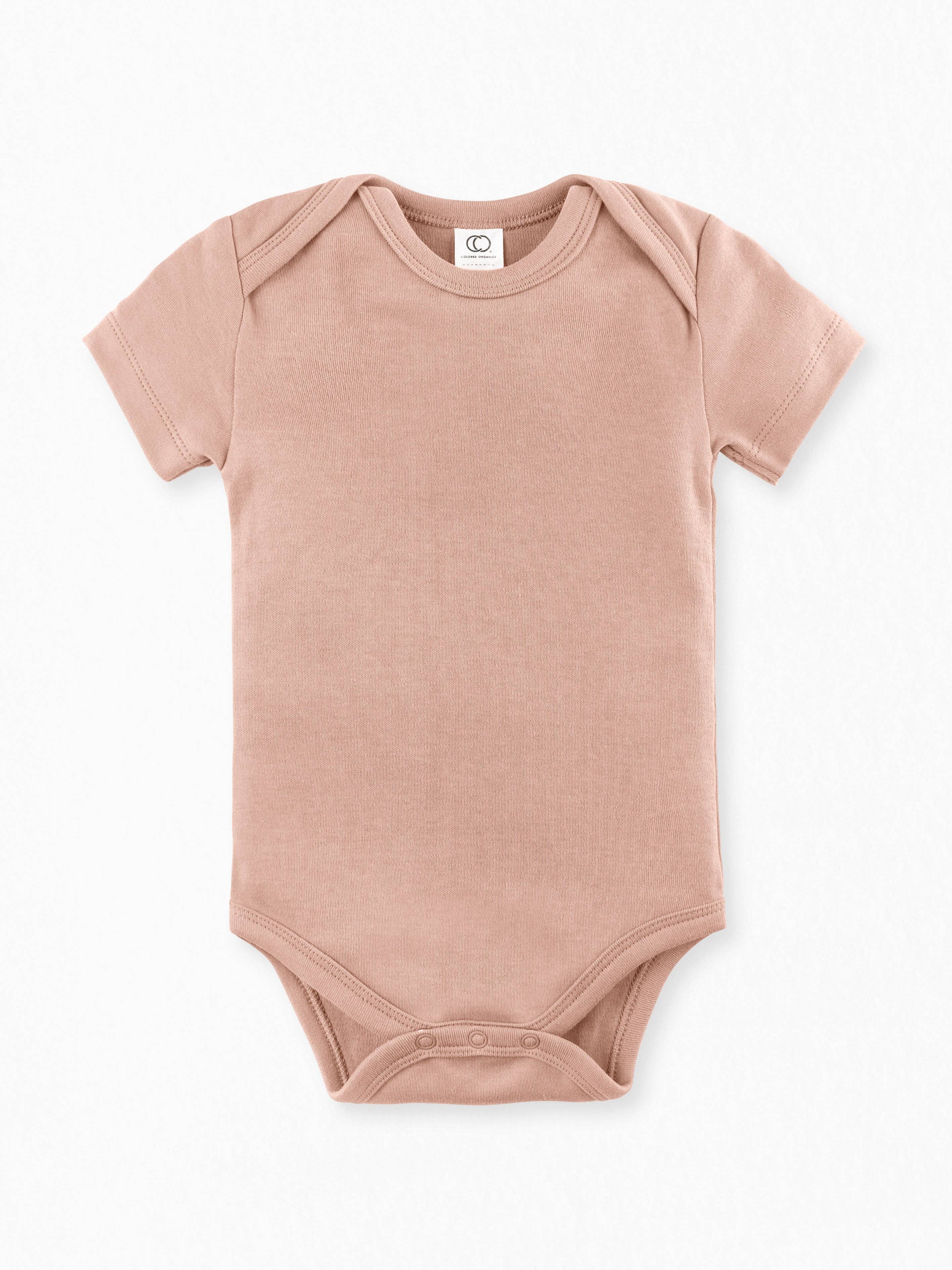 Organic Cotton Classic Short Sleeve Bodysuit - Blush