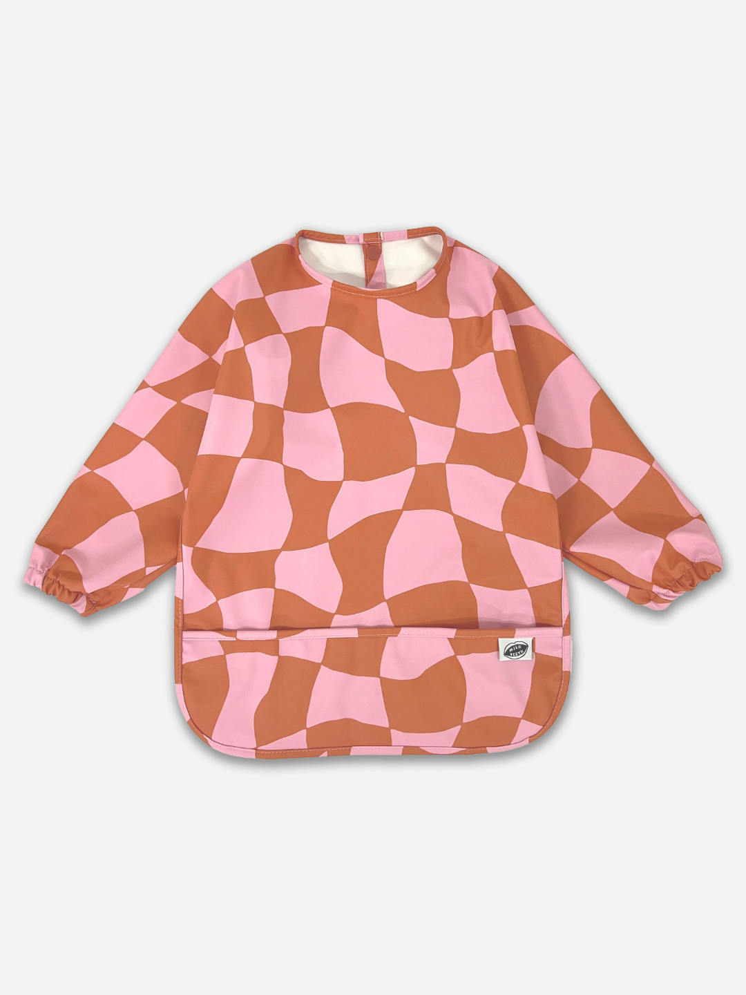 MILK TEETH - Pink Checkers Smock Bib