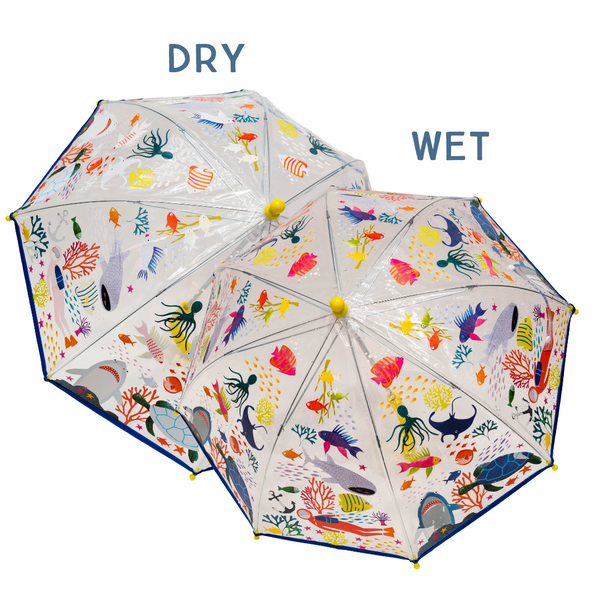 FLOSS & ROCK Deep Sea Transparent Color Changing Umbrella