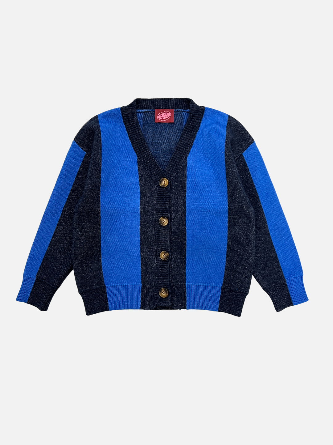 MILK TEETH Stripe Cardigan Blue