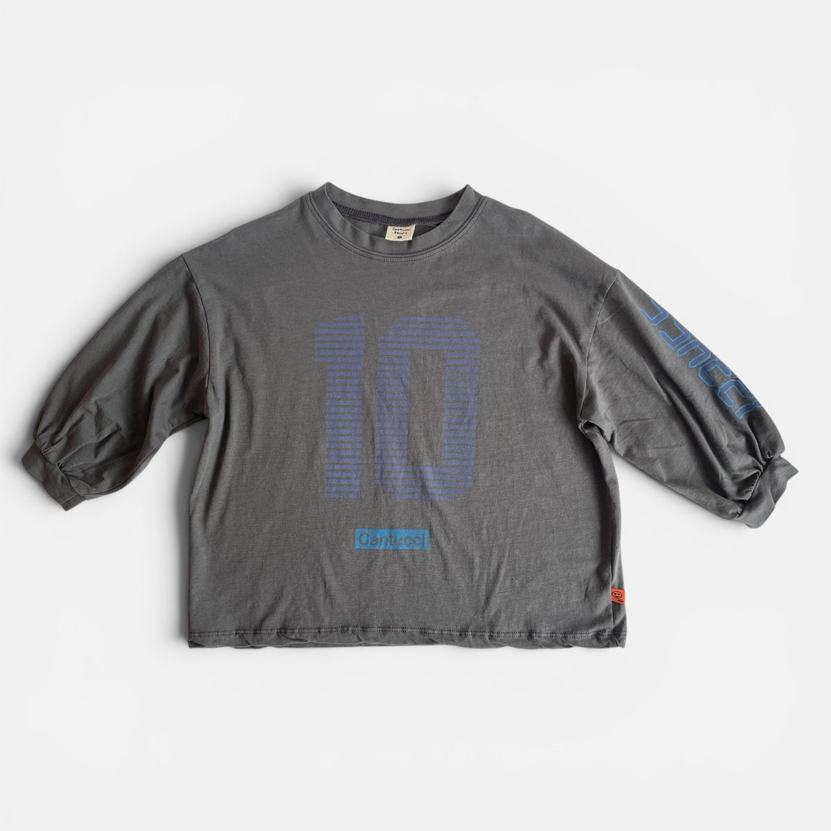 Number 10 Long Sleeve in  Charcoal Grey