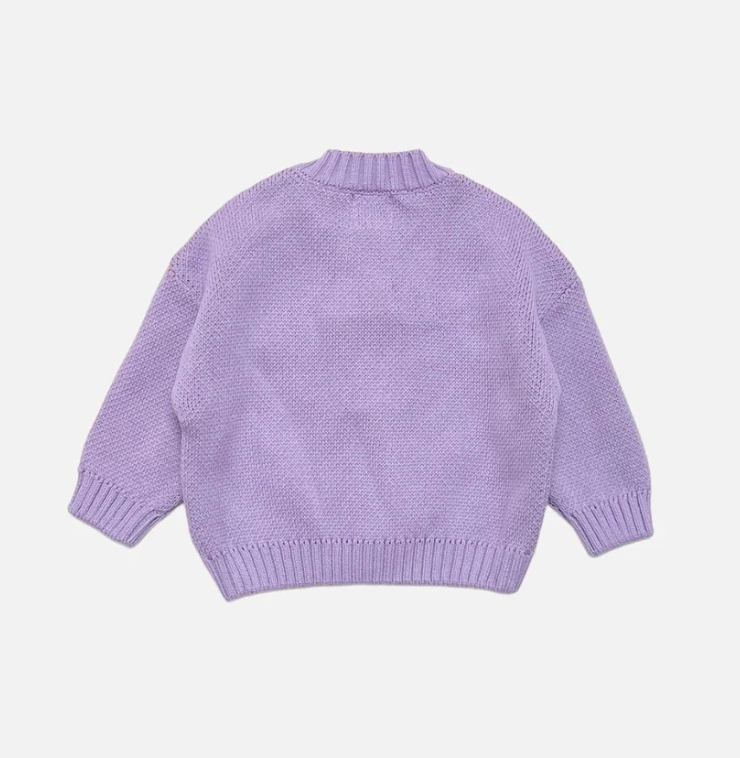 MILK TEETH Purple Fruit Cotton Knit Baby Set