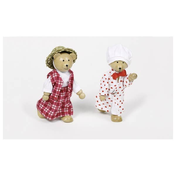 GOKI Flexible Bear puppets - Benna & Bennoh with Wardrobe
