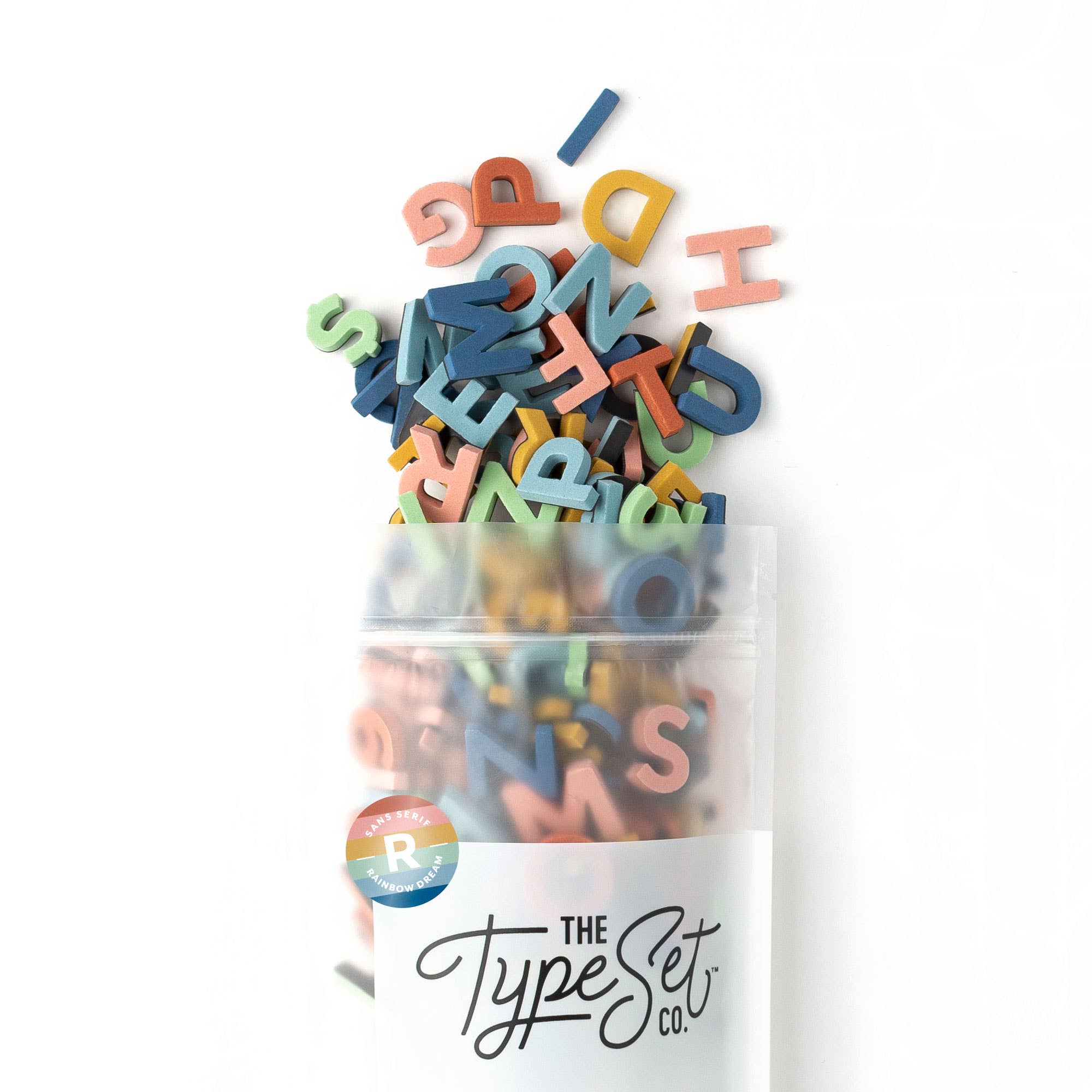 THE TYPE SET CO - 1-inch Magnetic Foam Letters - Rainbow Dream (200pcs)