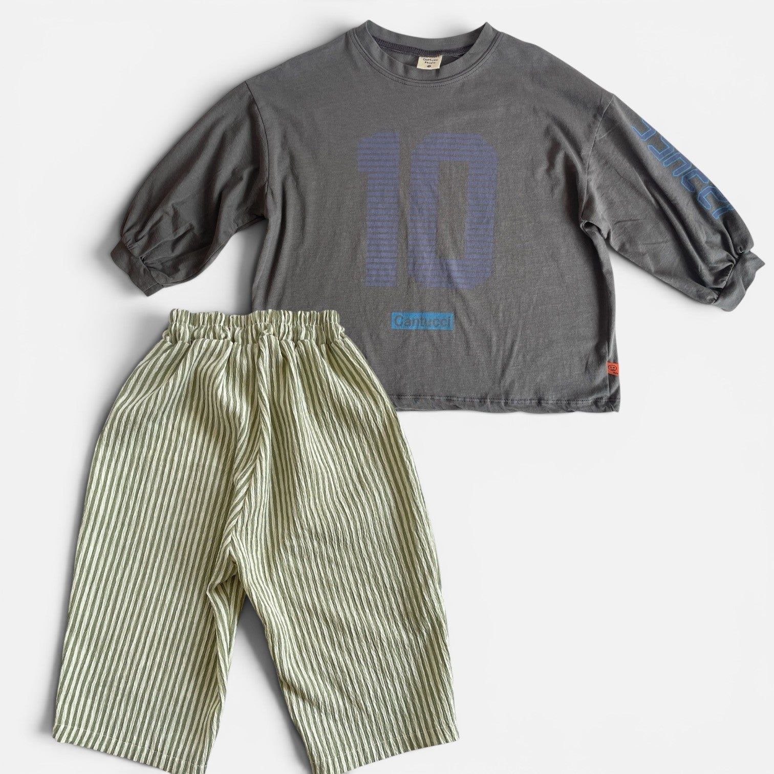 Beach Stripe Pants in Green