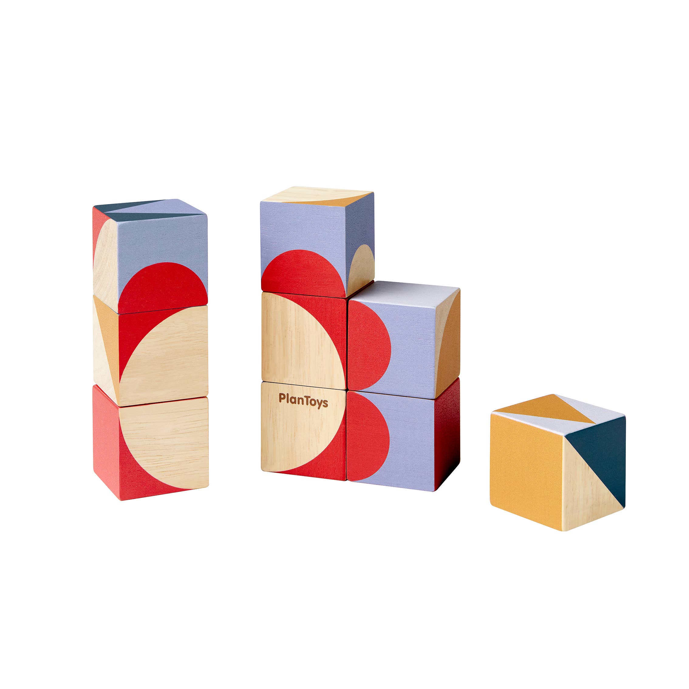 PLAN TOYS Geo Pattern Cubes