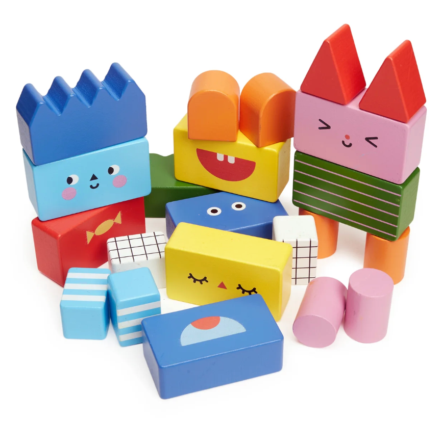 KIDOKI Stack & Mix Wooden Building Blocks