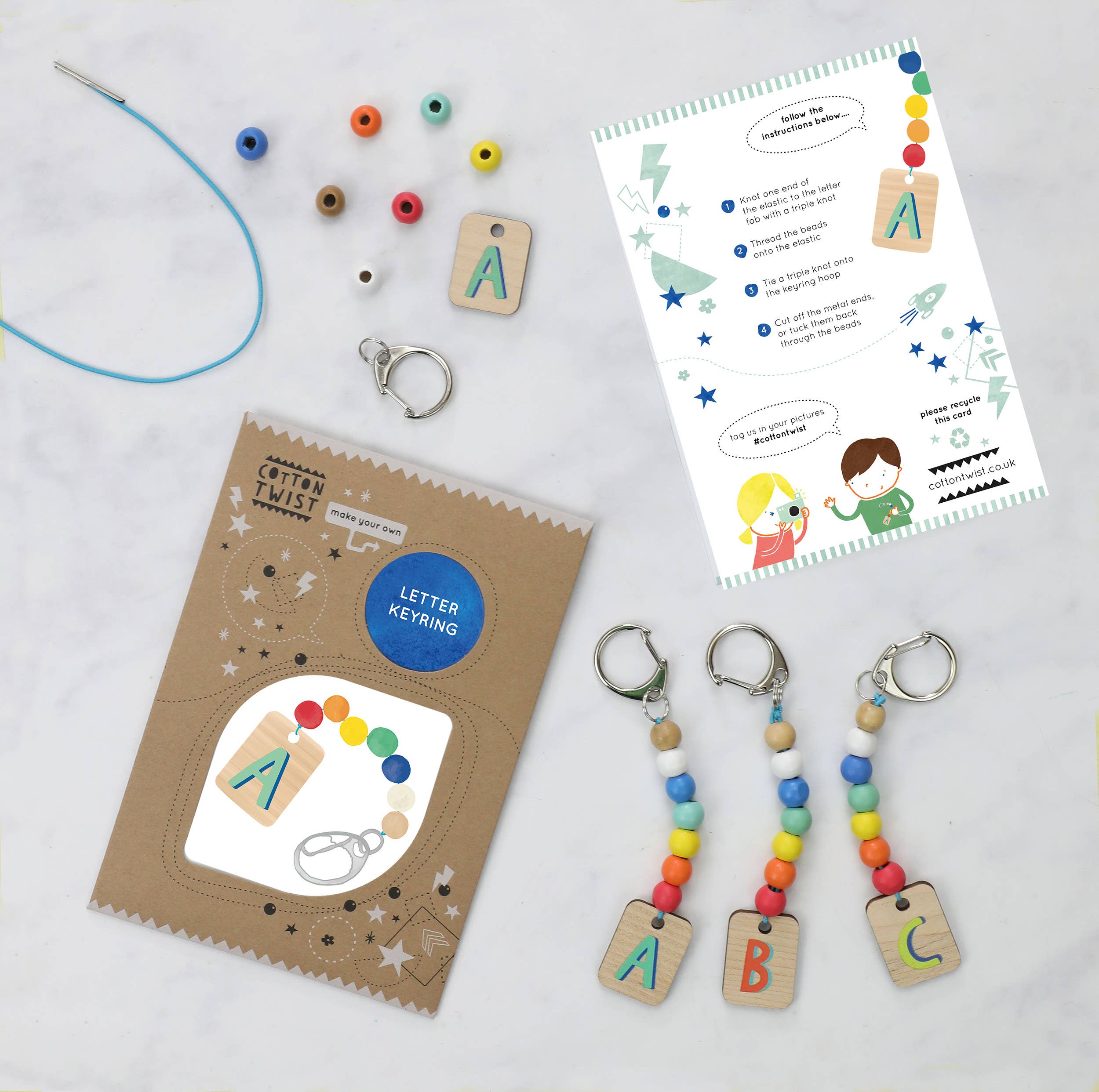 COTTON TWIST - Make Your Own Letter Keyring: W