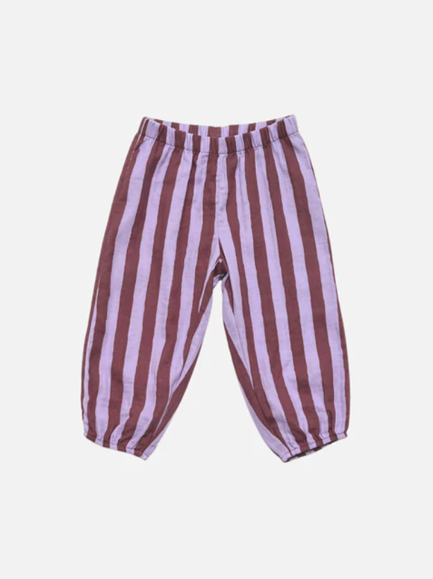 MILK TEETH Organic Muslin Pant - Purple + Maroon