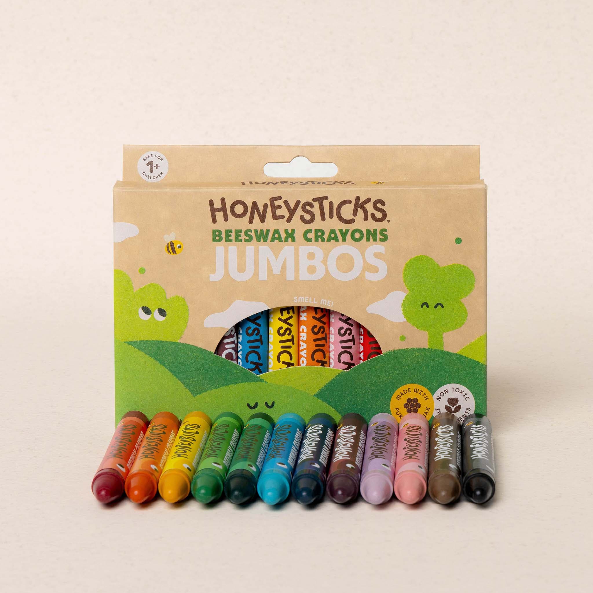 HONEYSTICKS Jumbo Beeswax Crayons (12pk)