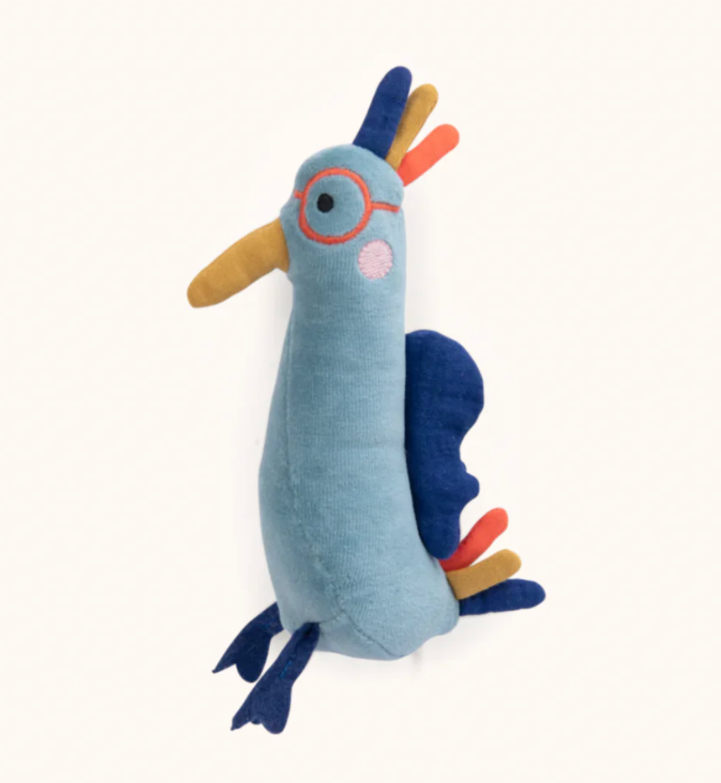 Moulin Roty Plush Rattle - Bluebird