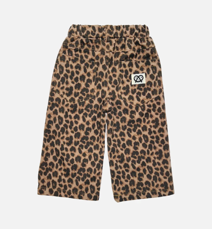 MILK TEETH Leopard Wide Jeans
