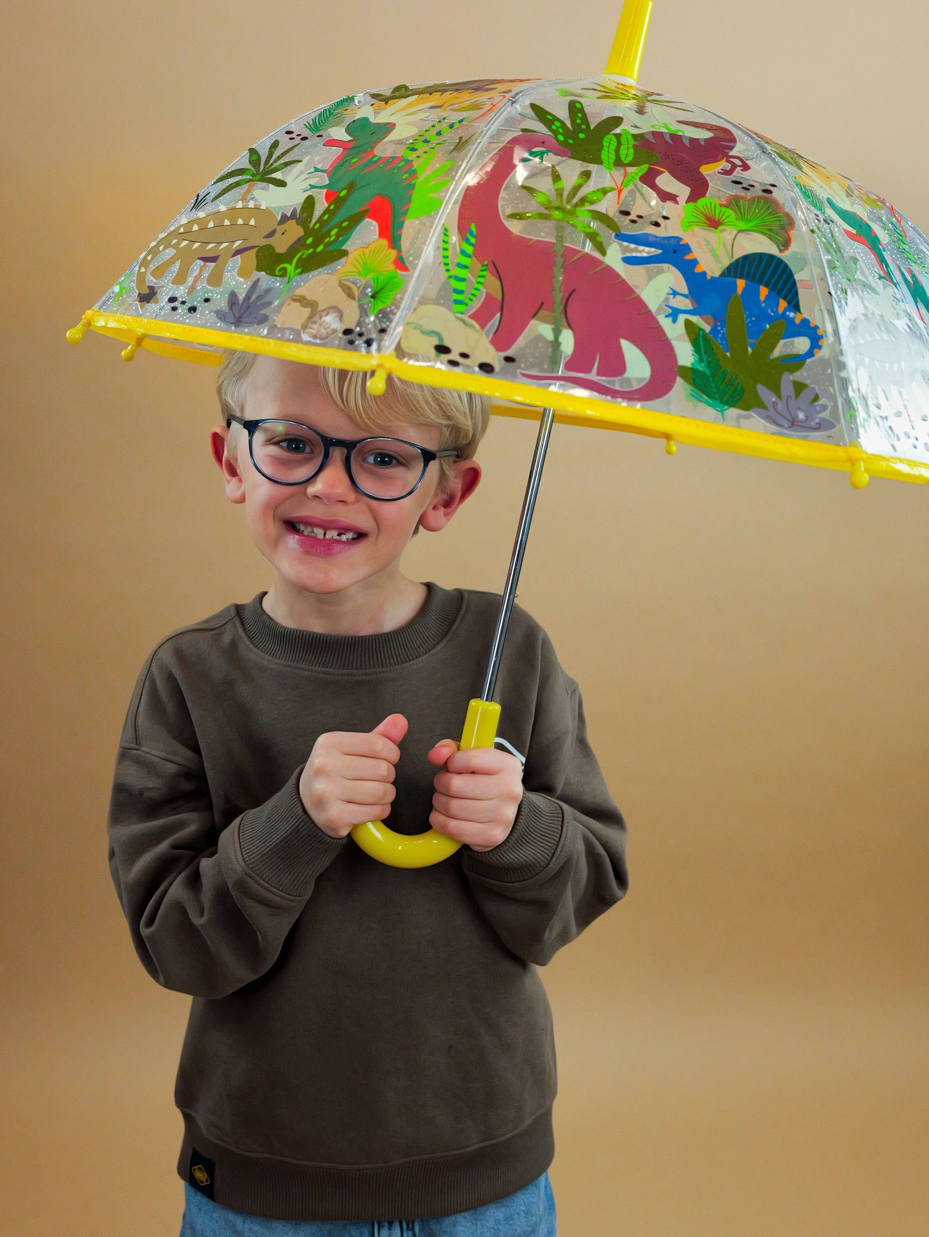 FLOSS & ROCK Dino Transparent Color Changing Umbrella