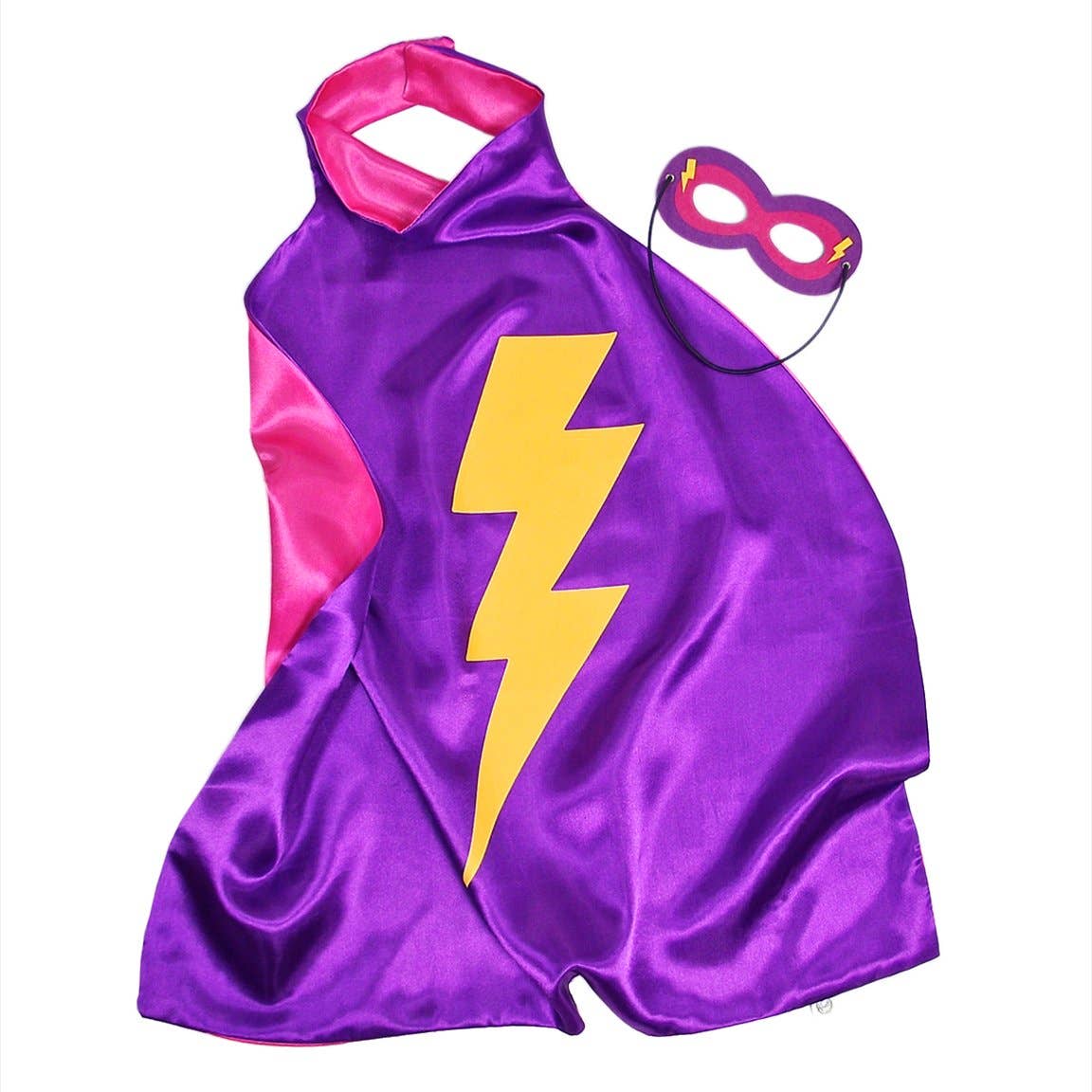 KNOTTY KID - Double Sided Super Hero Cape - Purple / Pink