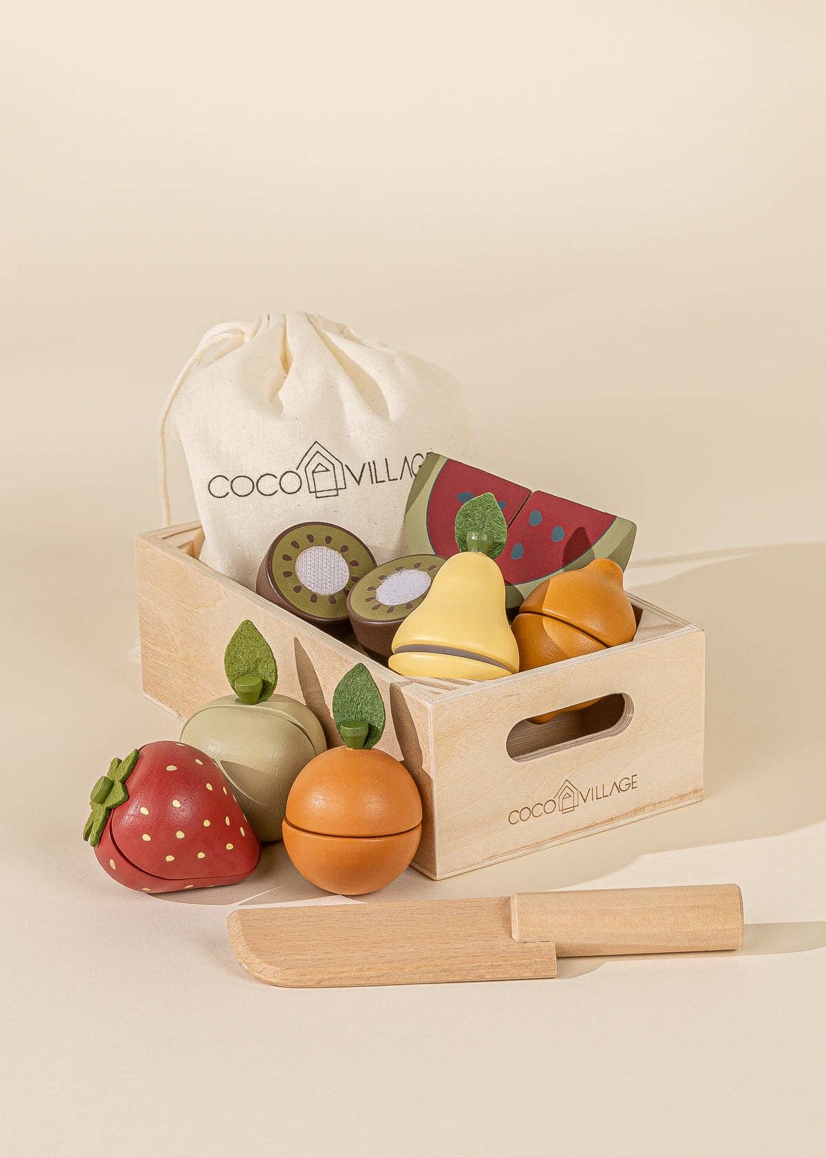COCO VILLAGE  Wooden Fruits Playset