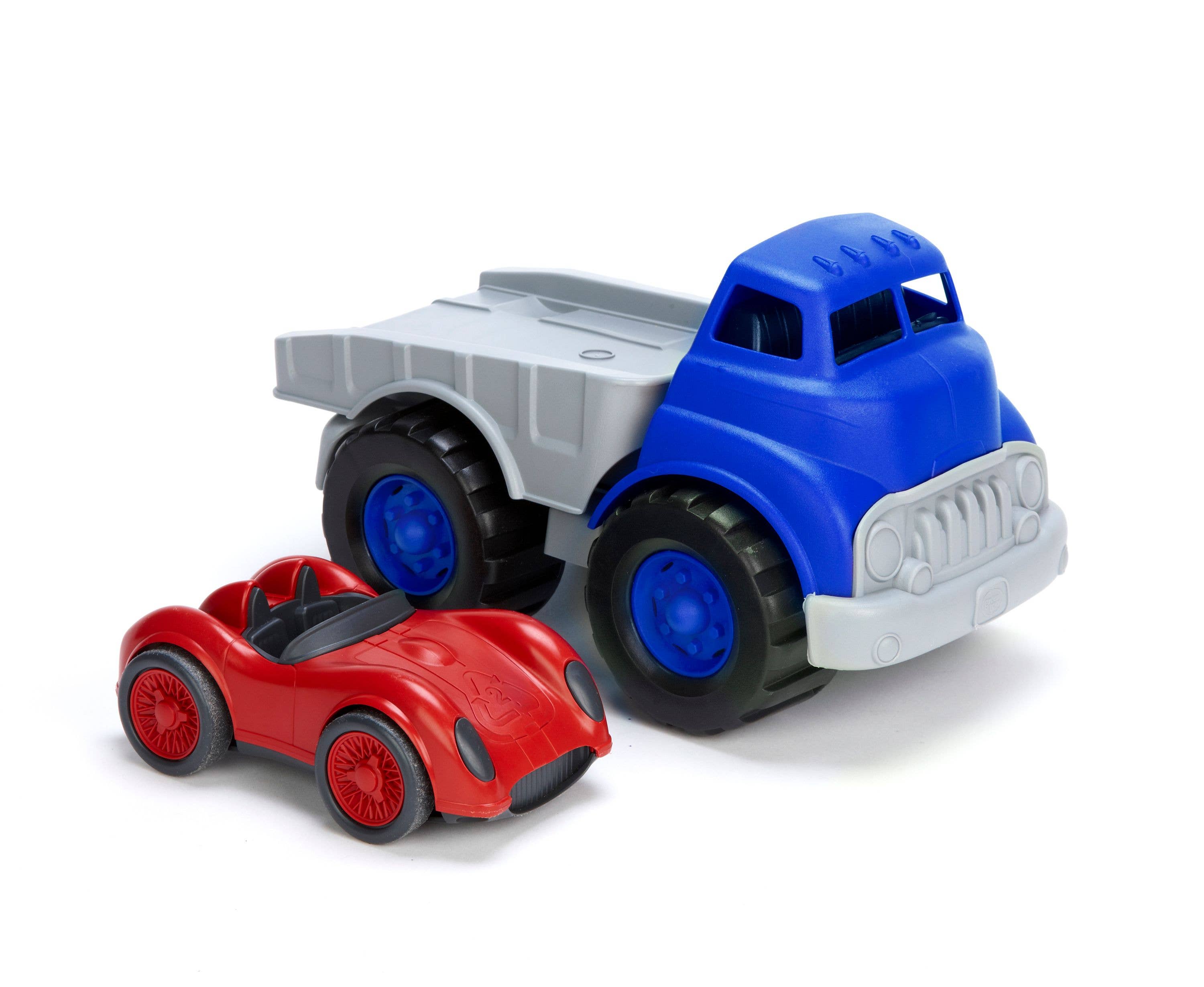 GREEN TOYS - Flatbed Truck w/ Red Race Car