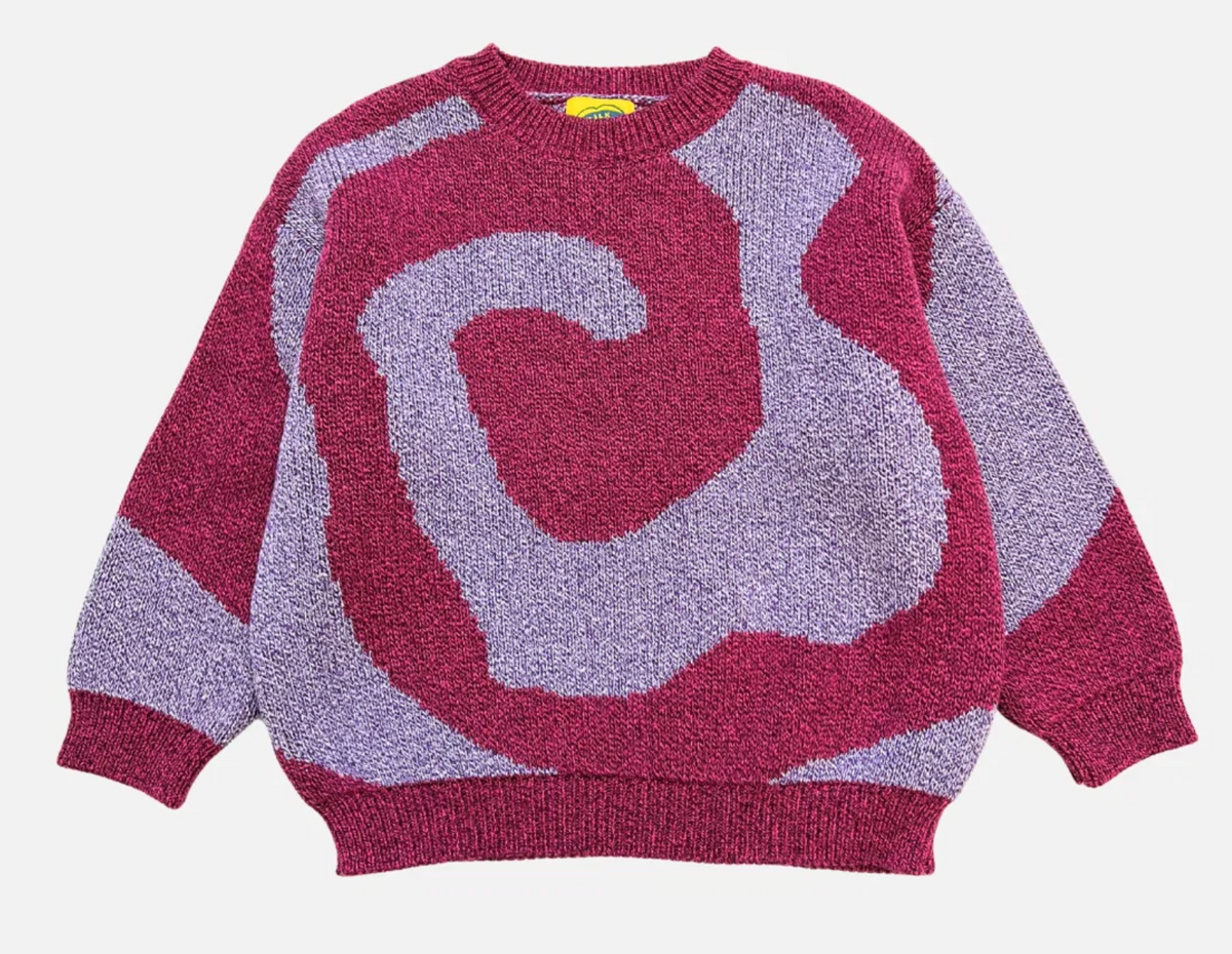 MILK TEETH Swirl Sweater in Pink & Purple