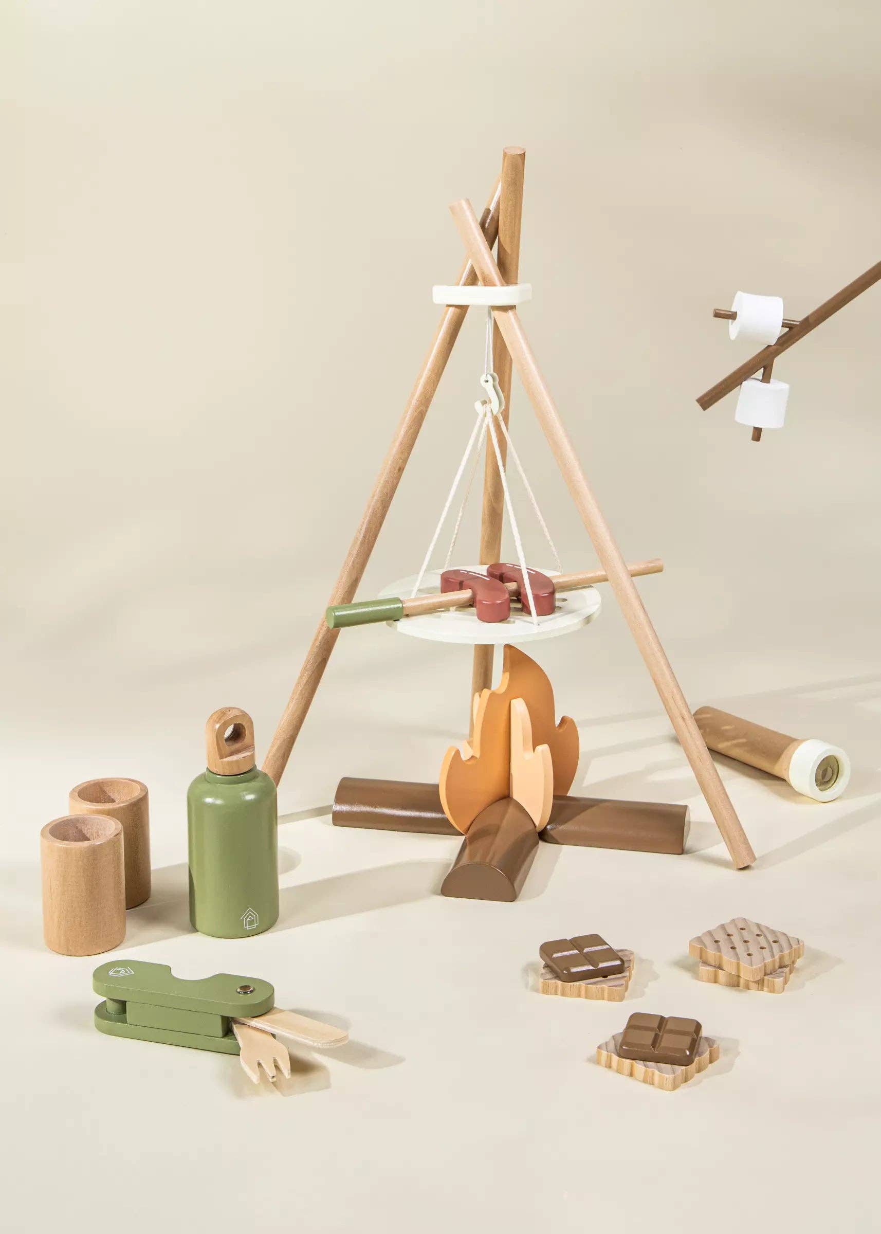 COCO VILLAGE Wooden Camping Playset