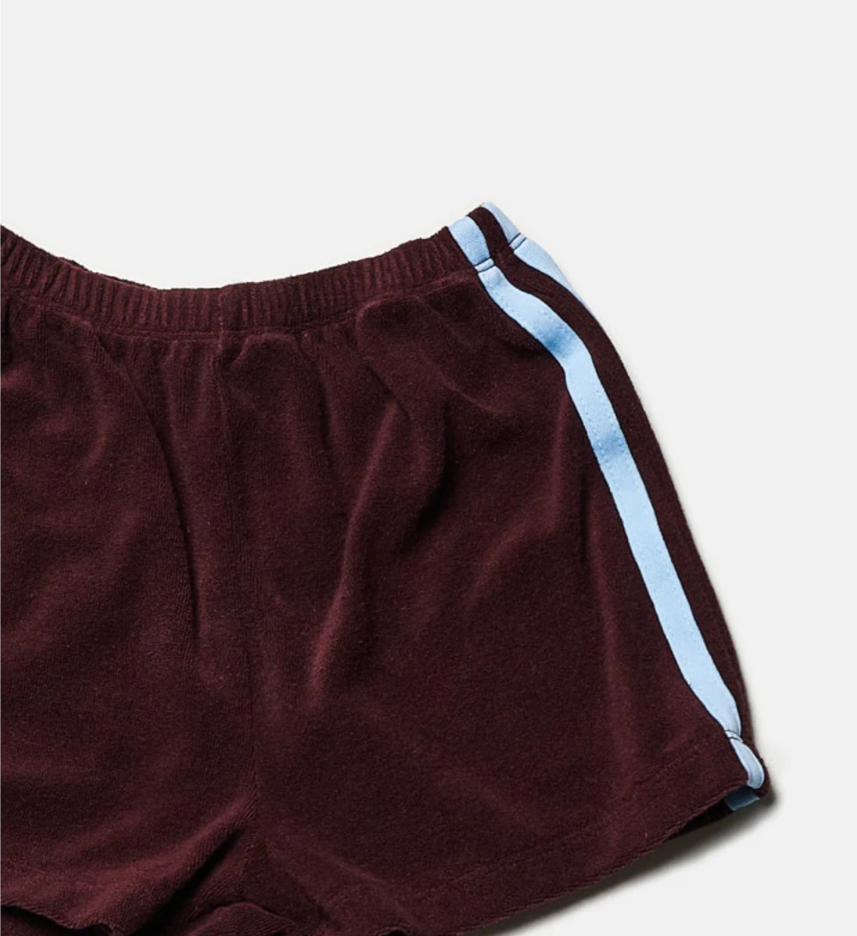 Half Track Terry Shorts in Brown