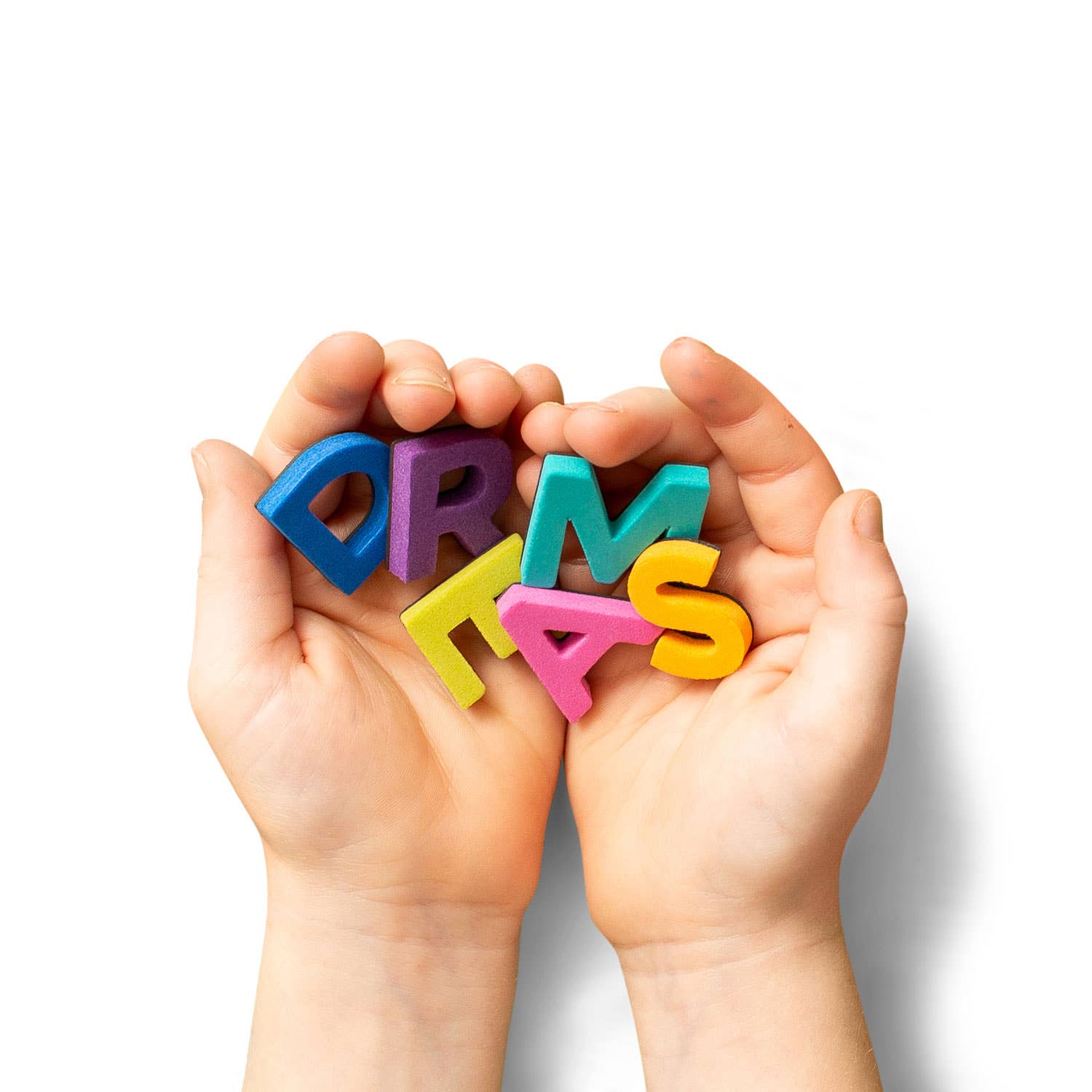 THE TYPE SET - 1-inch Magnetic Letters -  Rainbow Story