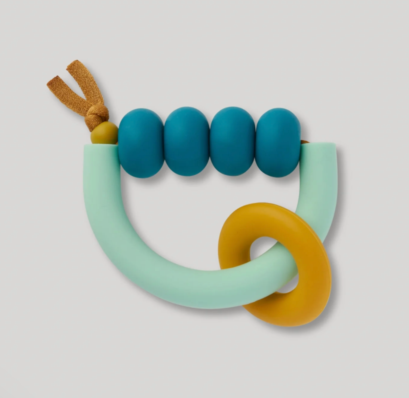 JANUARY MOON Pacific Arch Ring Teether (Teal)