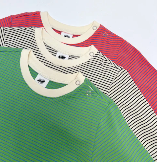 MILK TEETH Baby Stripe Longsleeve - Blue / Green