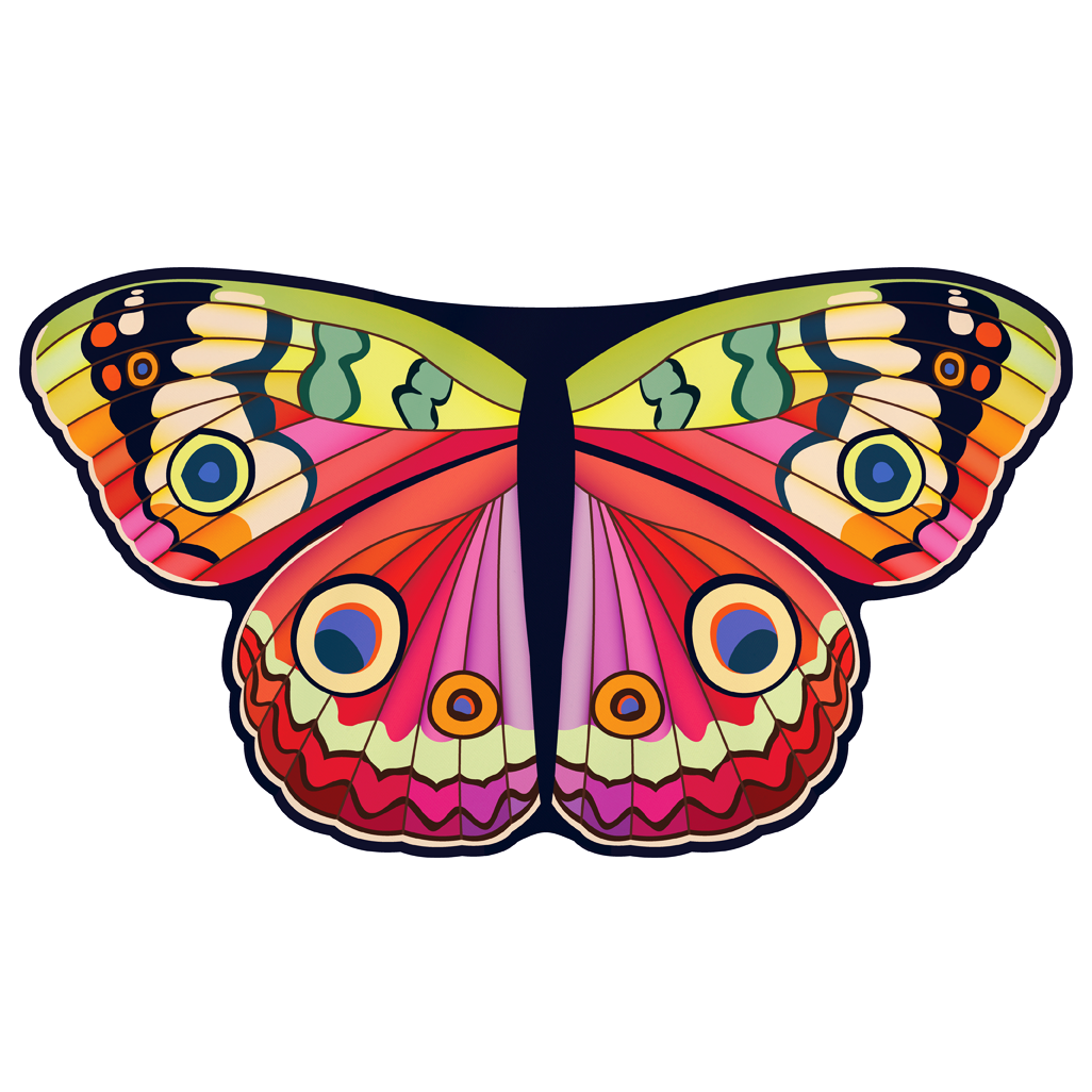 KNOTTY KID - Bebearia Buckeye Butterfly Wings