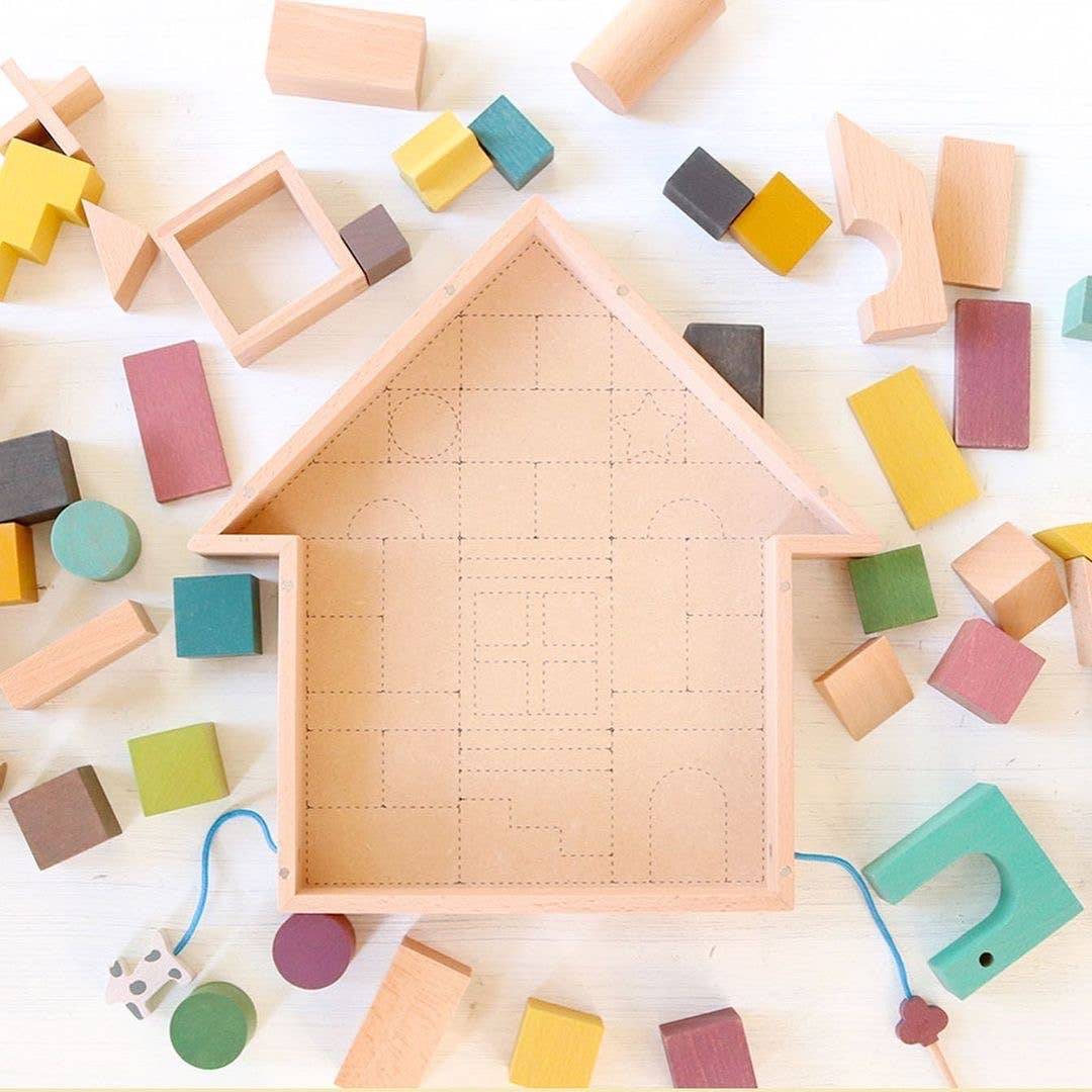 KIKO + GG* Tsumiki Building House-Shaped Block Set