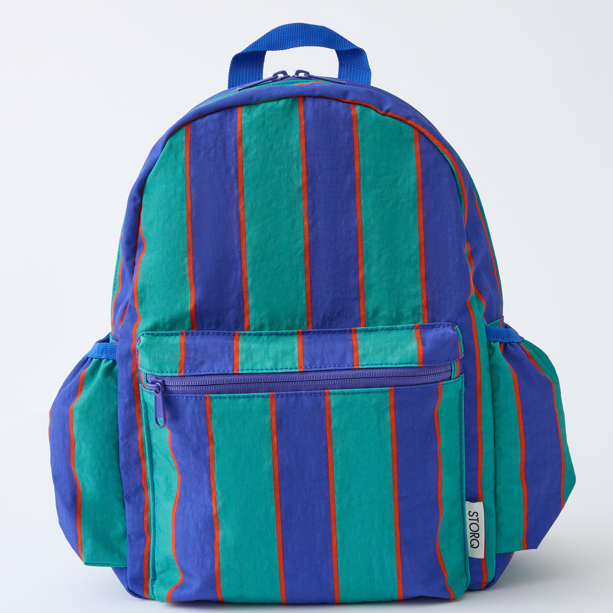 STORQ Cool Kid Backpack - Navy & Green Stripe
