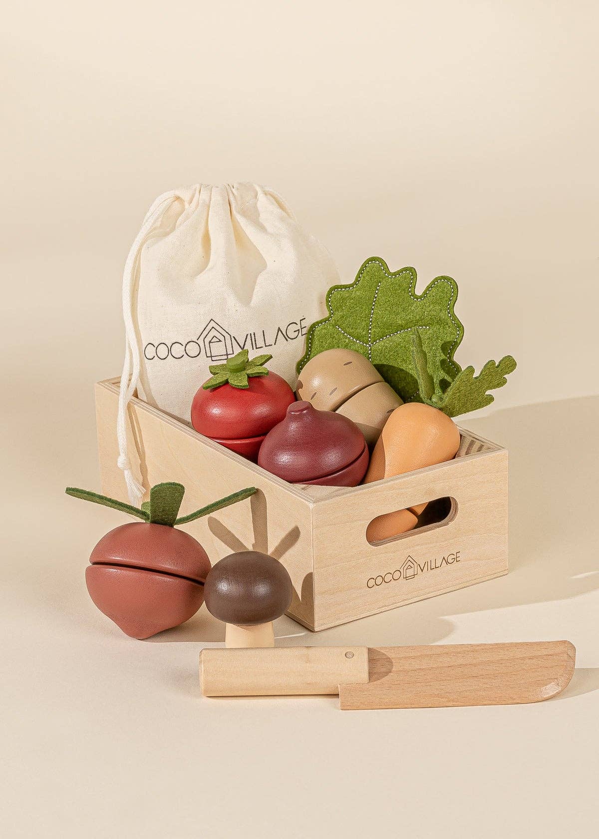 COCO VILLAGE  Wooden Vegetables Playset
