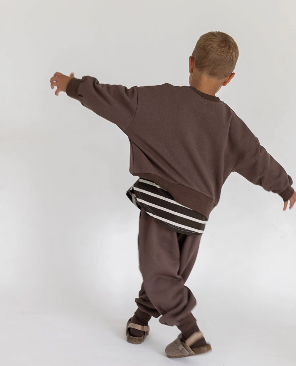 COTTON SWEATSUIT SET - COCOA