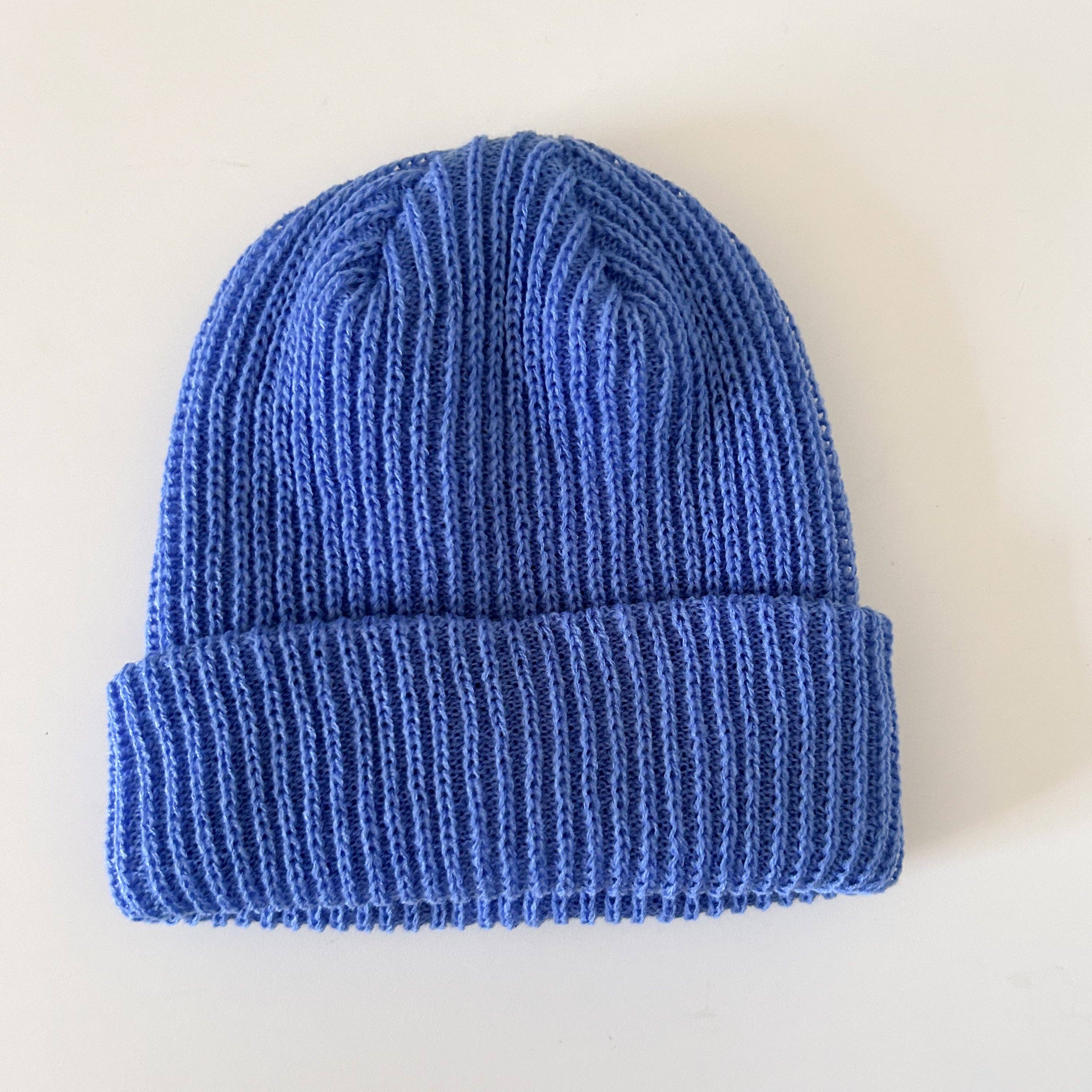 At Noon Ribbed Knit Beanie - Blue