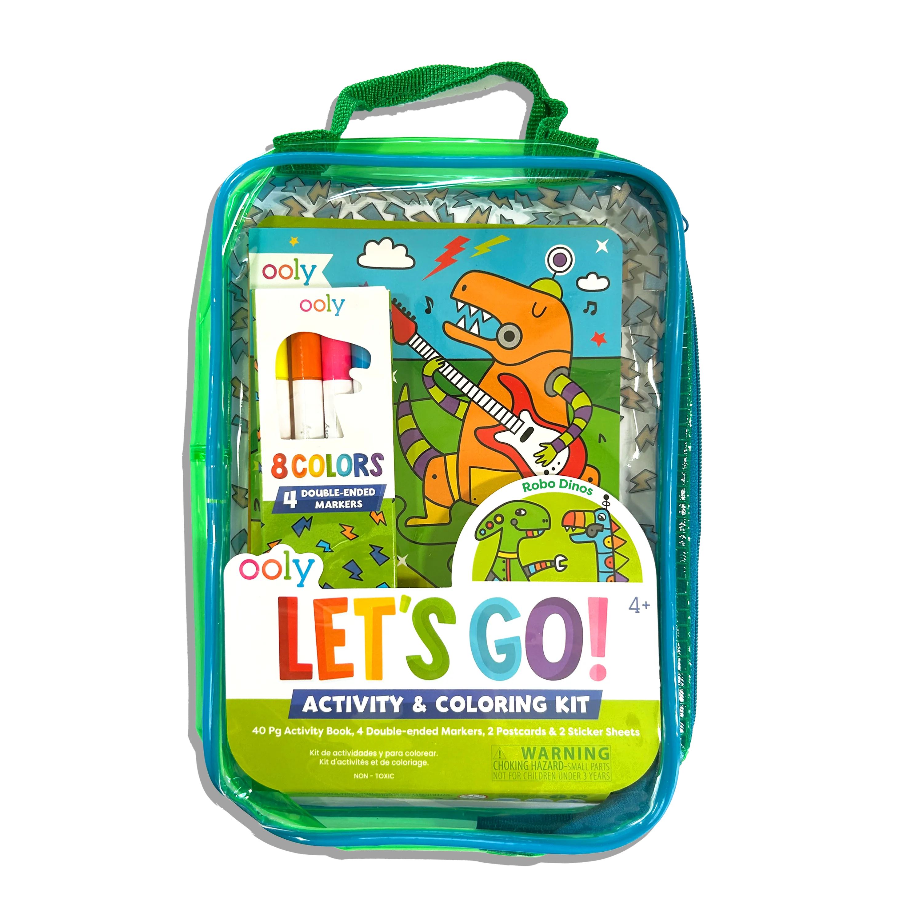 OOLY Let's Go! Activity & Coloring Kit - Robo Dinos