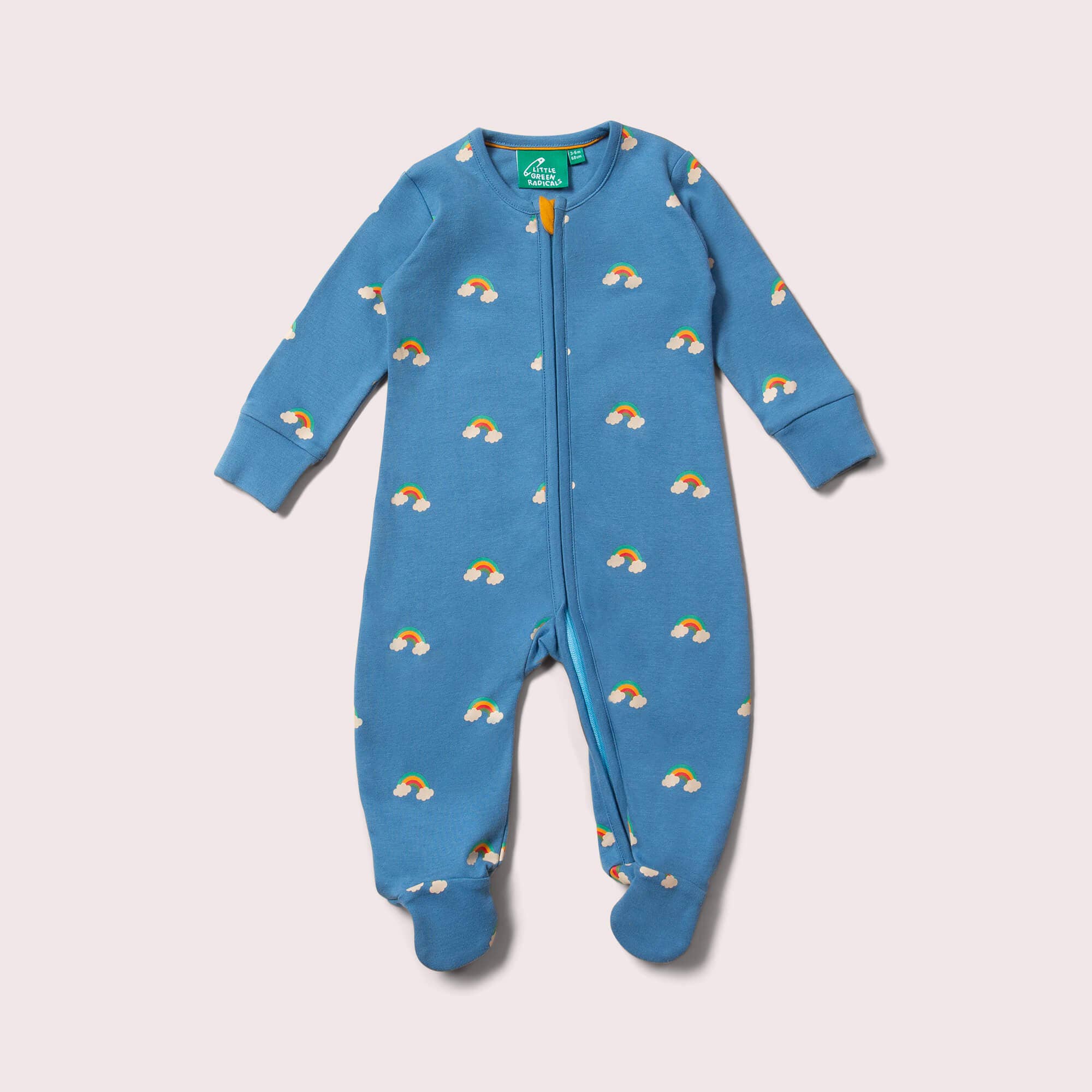 LITTLE GREEN RADICALS Blue Rainbows Organic Sleeper