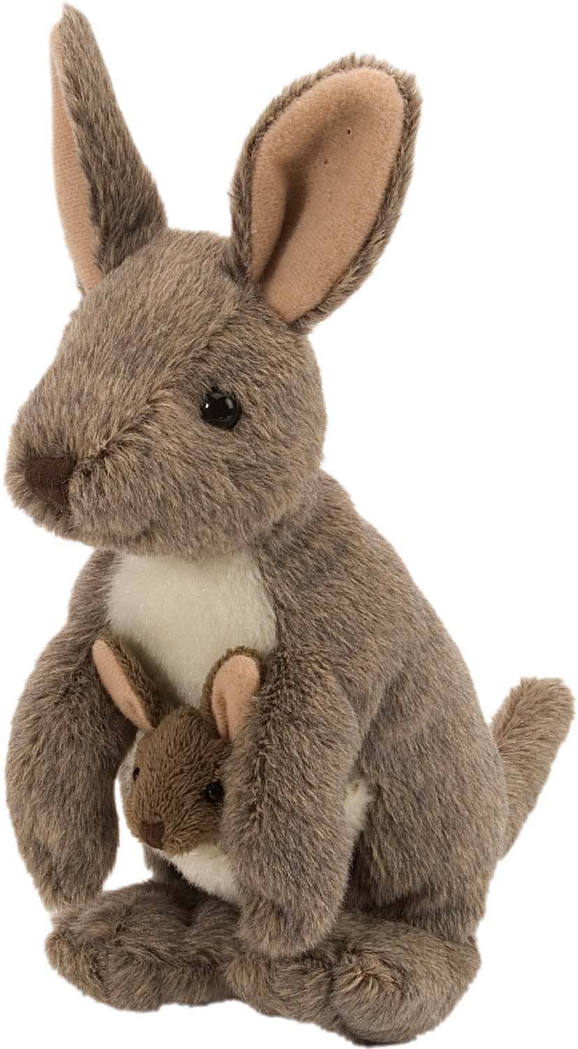 Mini Kangaroo w/Joey Stuffed Animal 8"