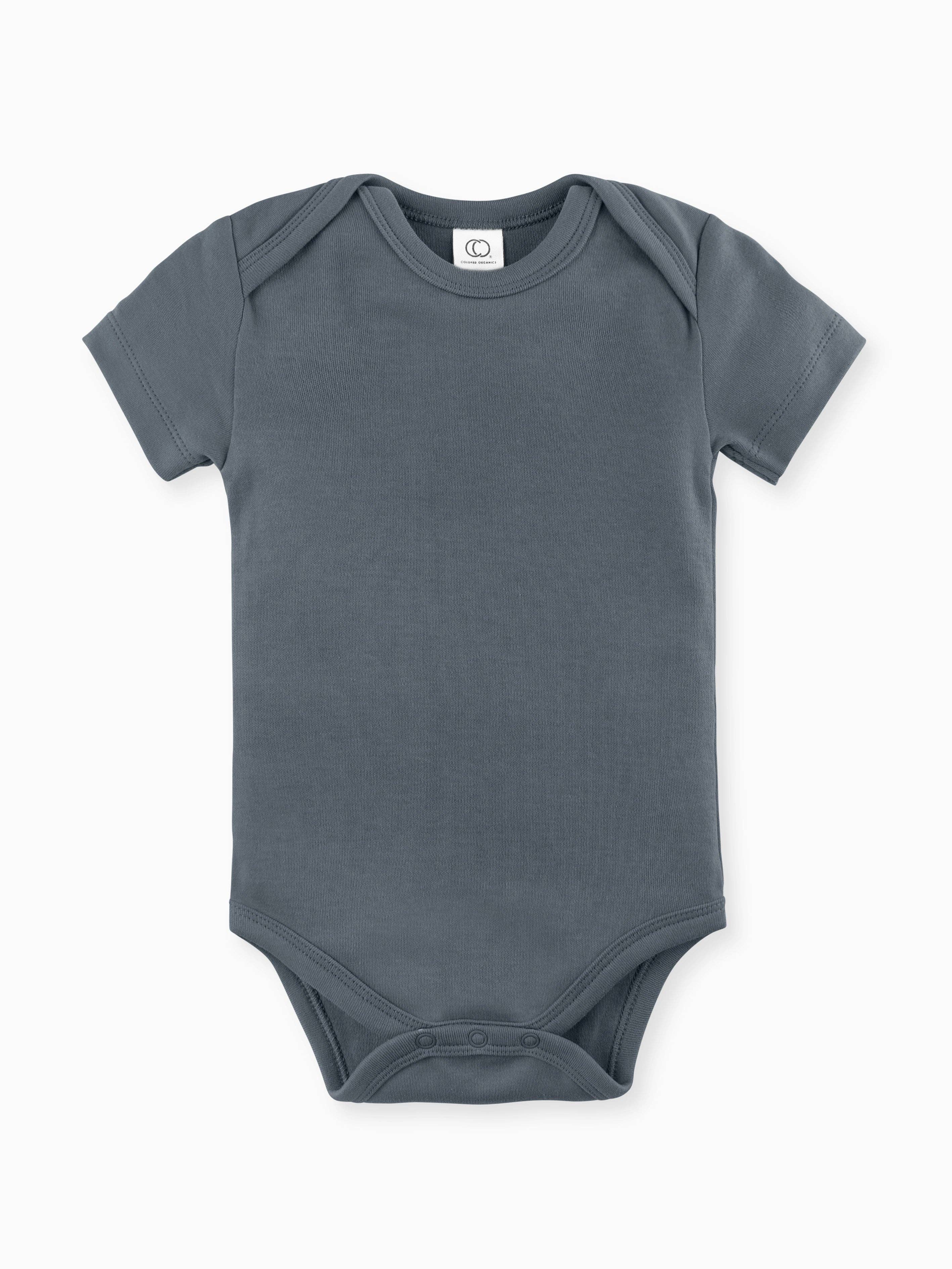 Organic Cotton Short Sleeve Bodysuit - Harbor