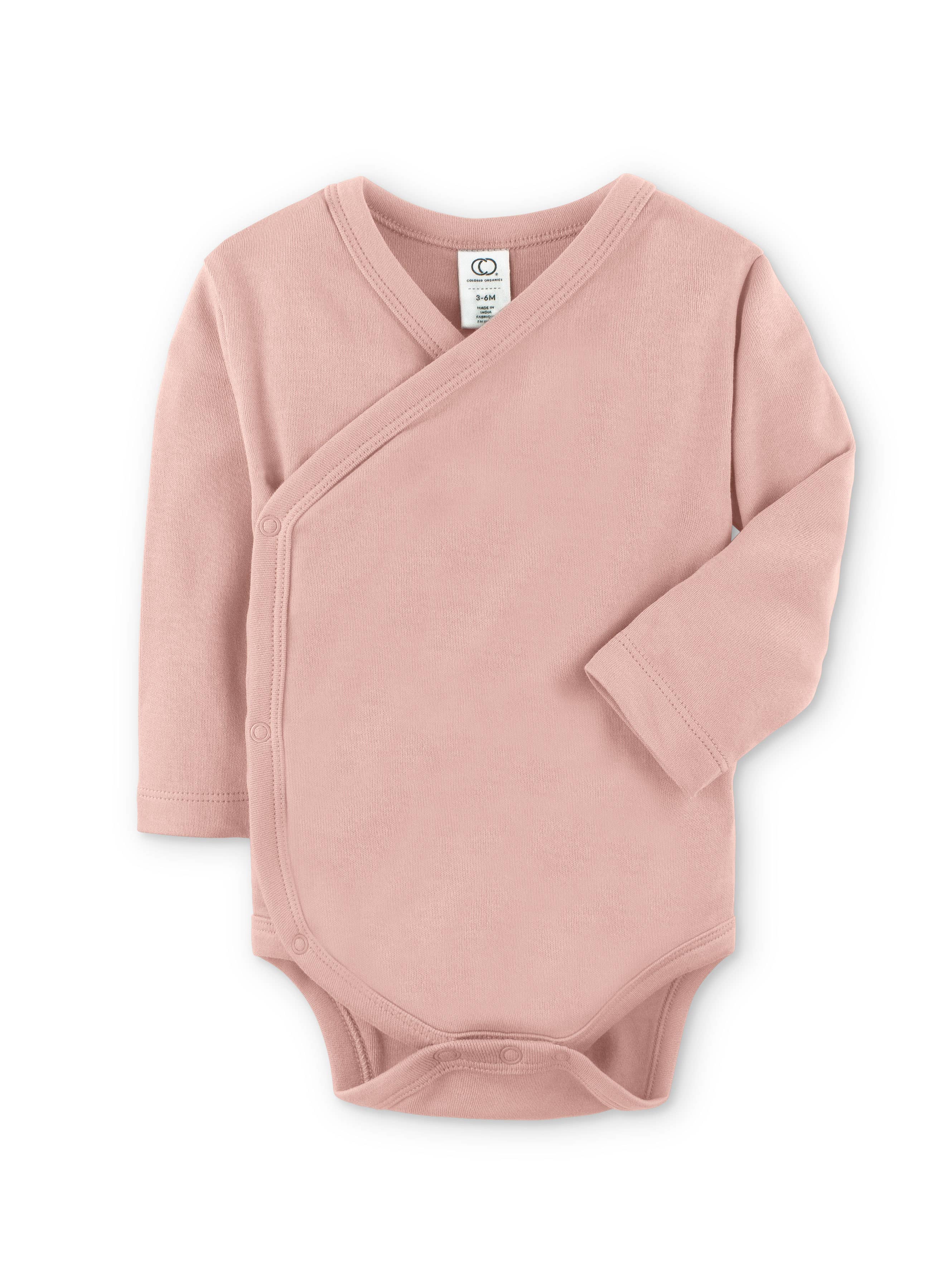 Organic Cotton Kimono Bodysuit - Blush