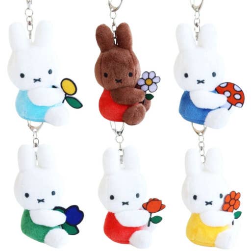 Miffy & Friends with Flower Plush Key Chain
