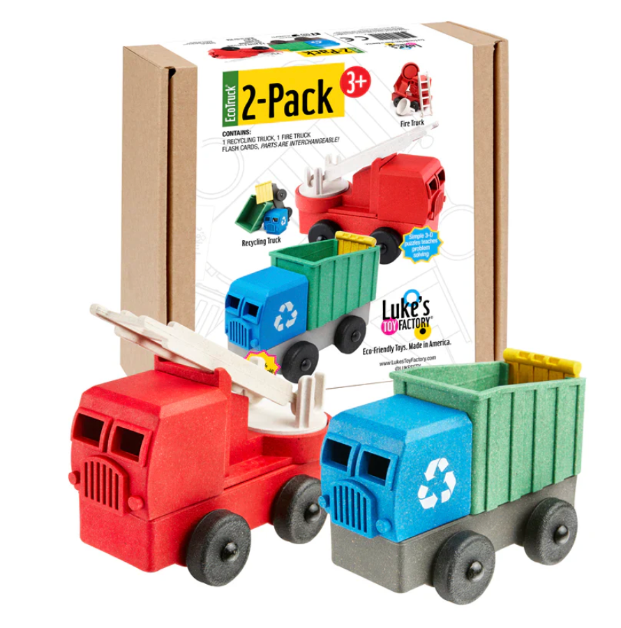 ECO TRUCK  Fire and Recycling Trucks (2 Pack)