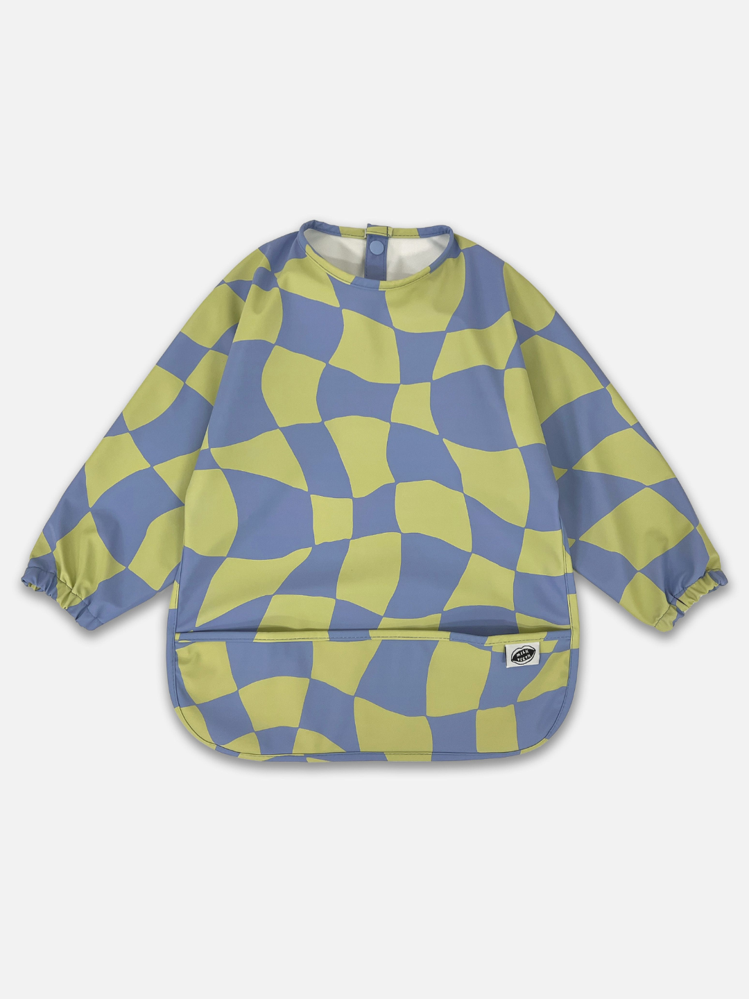 MILK TEETH  Green Checkers Smock Bib