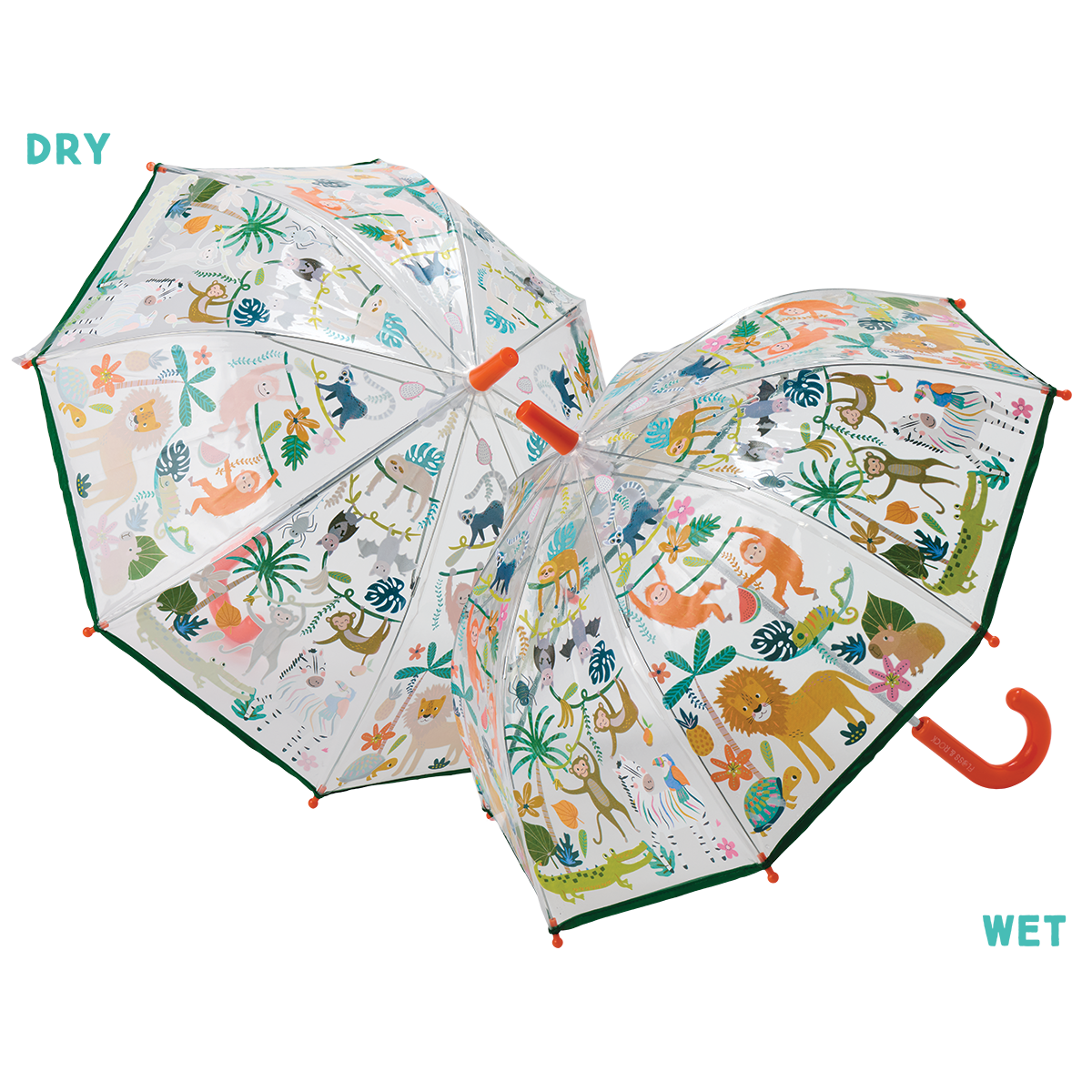 FLOSS & ROCK Jungle Transparent Color Changing Umbrella