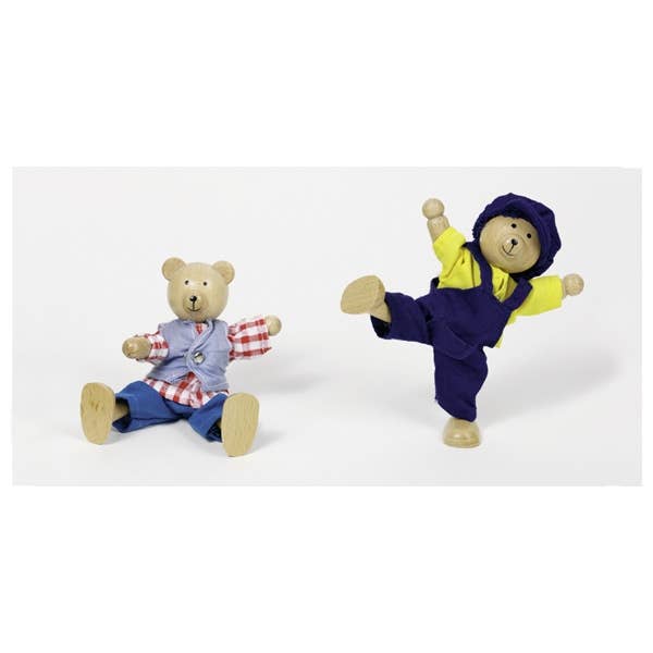 GOKI Flexible Bear Dolls with Wardrobe