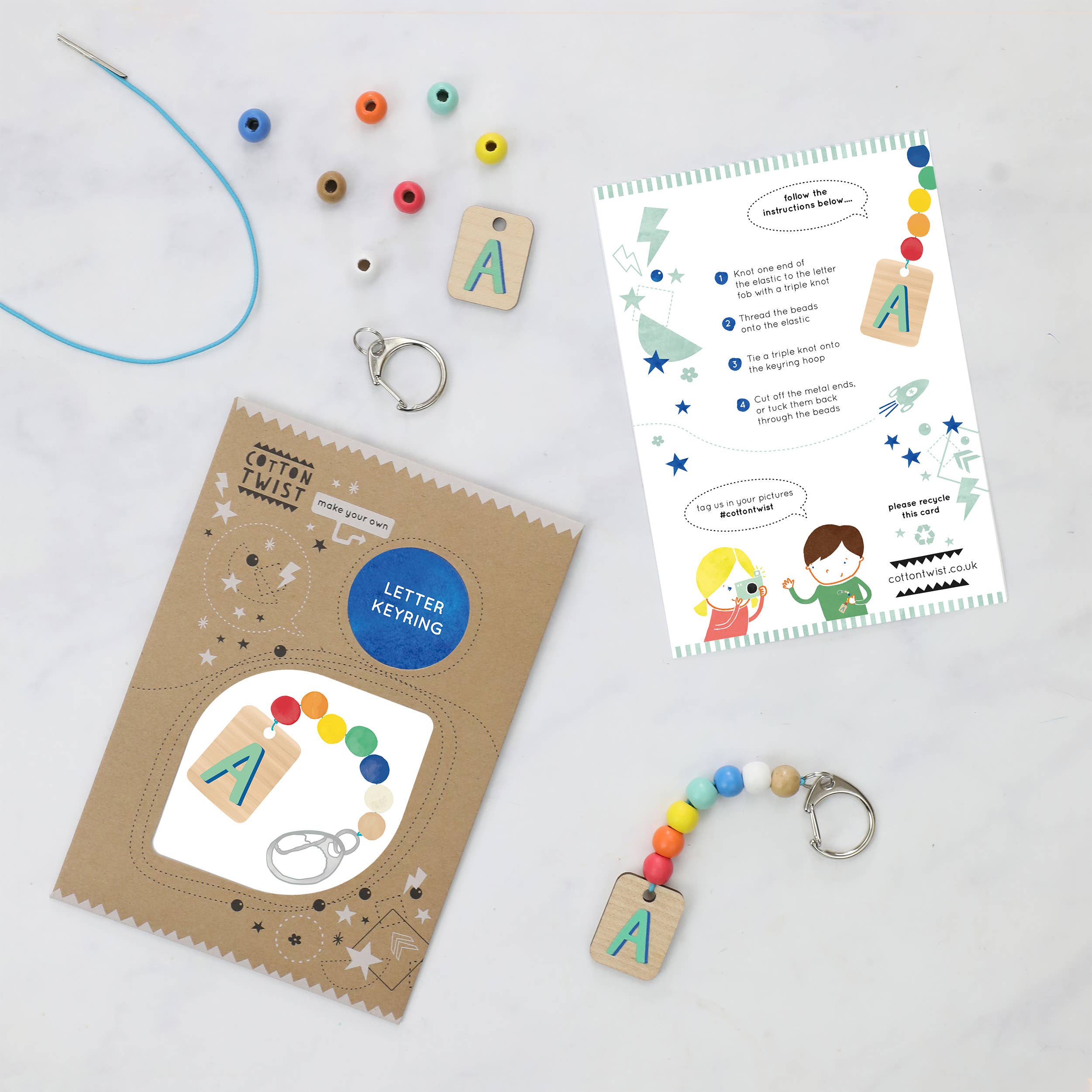 COTTON TWIST - Make Your Own Letter Keyring: W