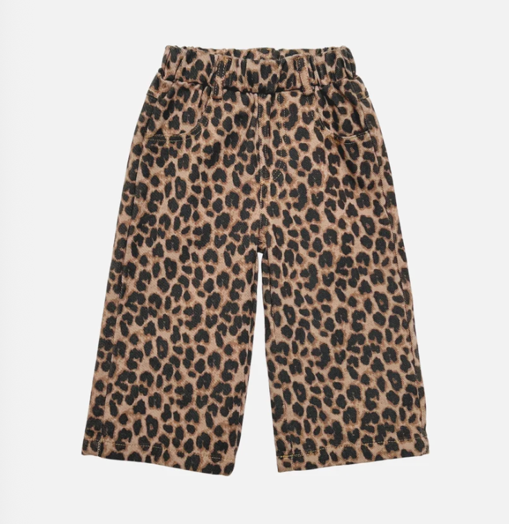 MILK TEETH Leopard Wide Jeans